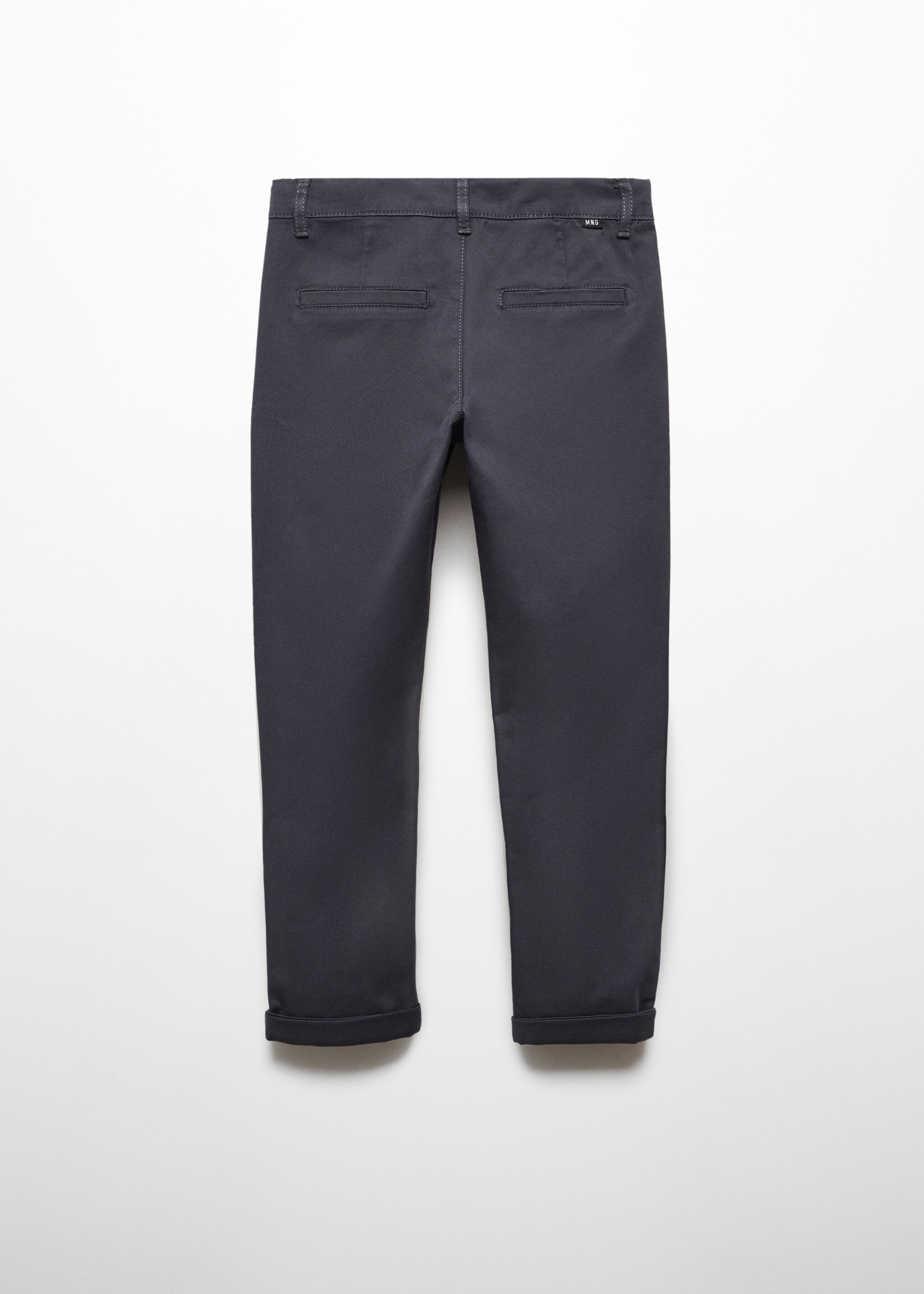 Cotton chinos - Reverse of the article, Medium Grey. Ref: 67010662-00.
