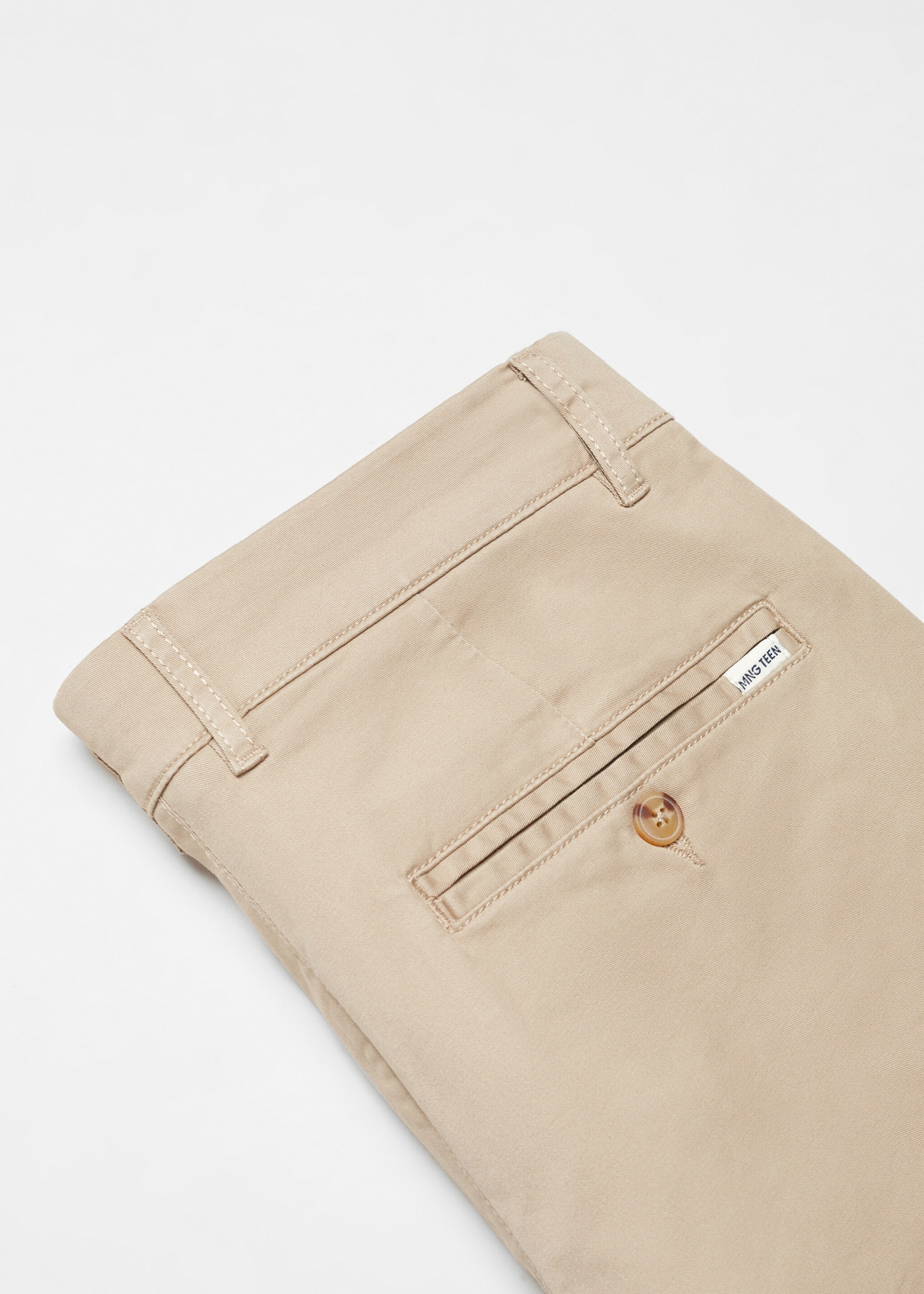 Pantalón chino algodón - Detalle del artículo 8, Beige. Ref: 67010665-00.