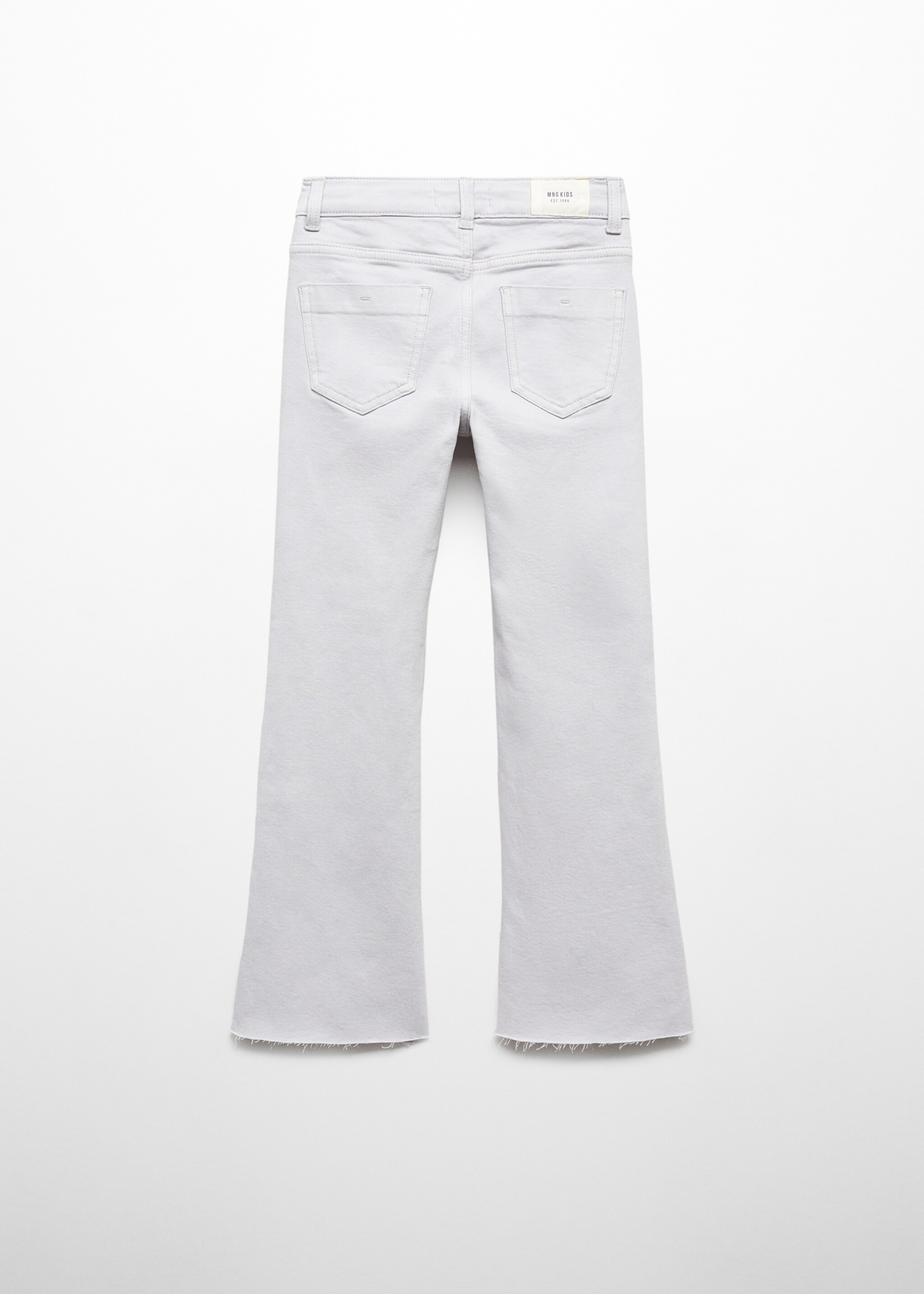 Flared jeans with opening - Reverse of the article