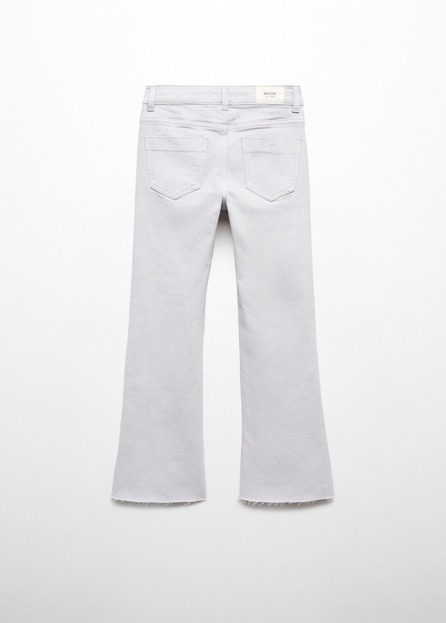 Flared jeans with opening - Reverse of the article