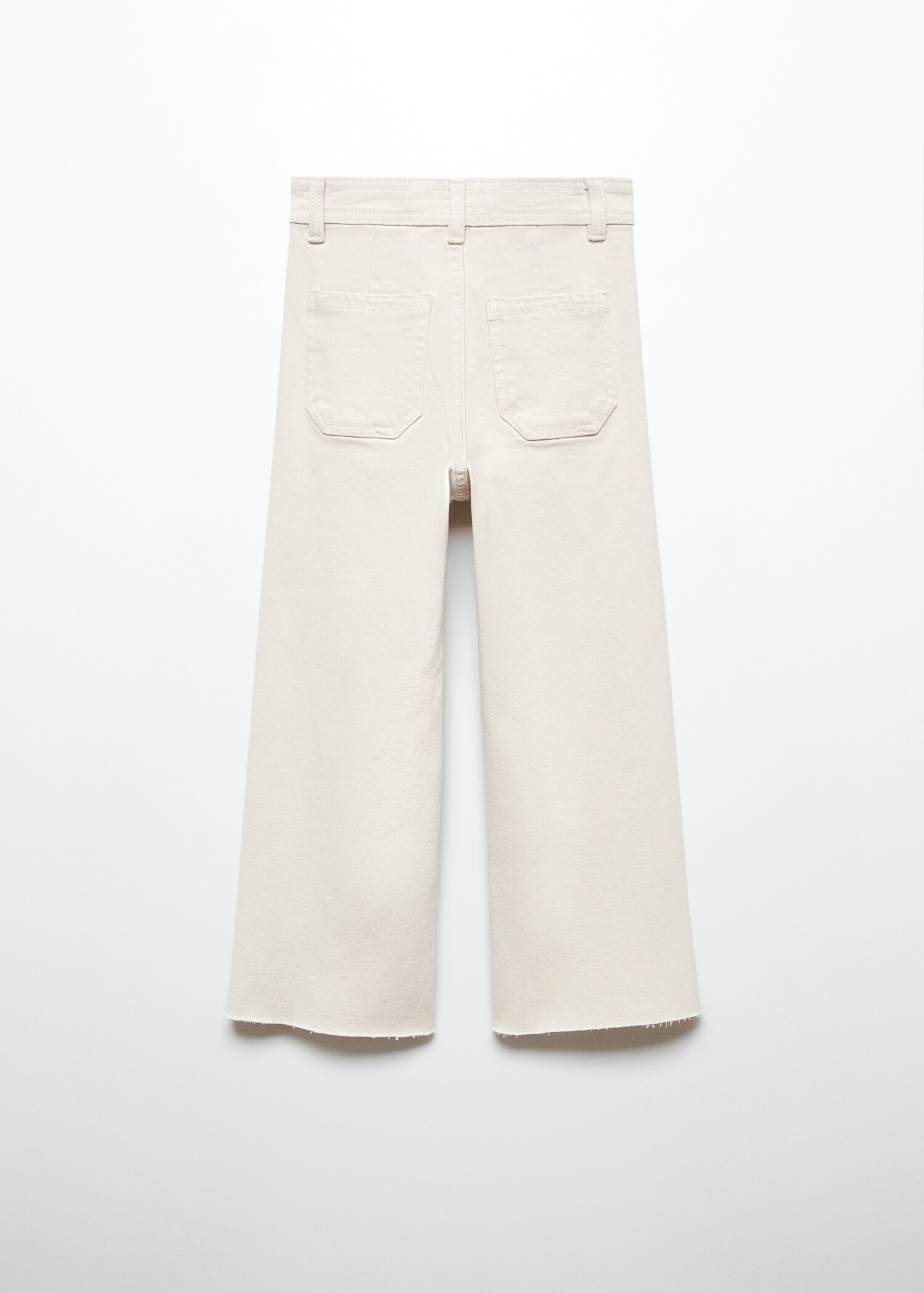 Frayed hem culotte jeans - Reverse of the article