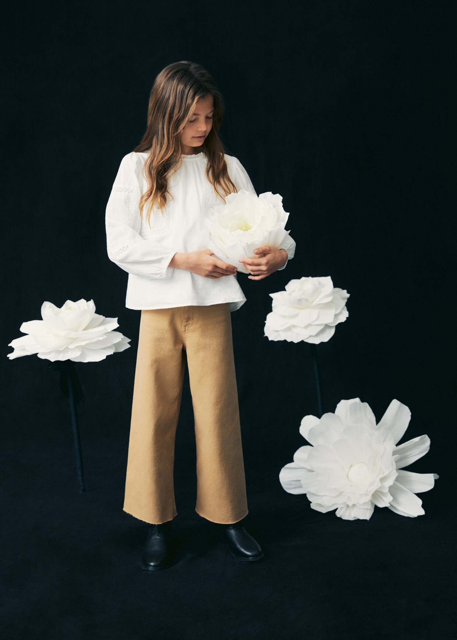 Frayed hem culotte jeans - Details of the article 5