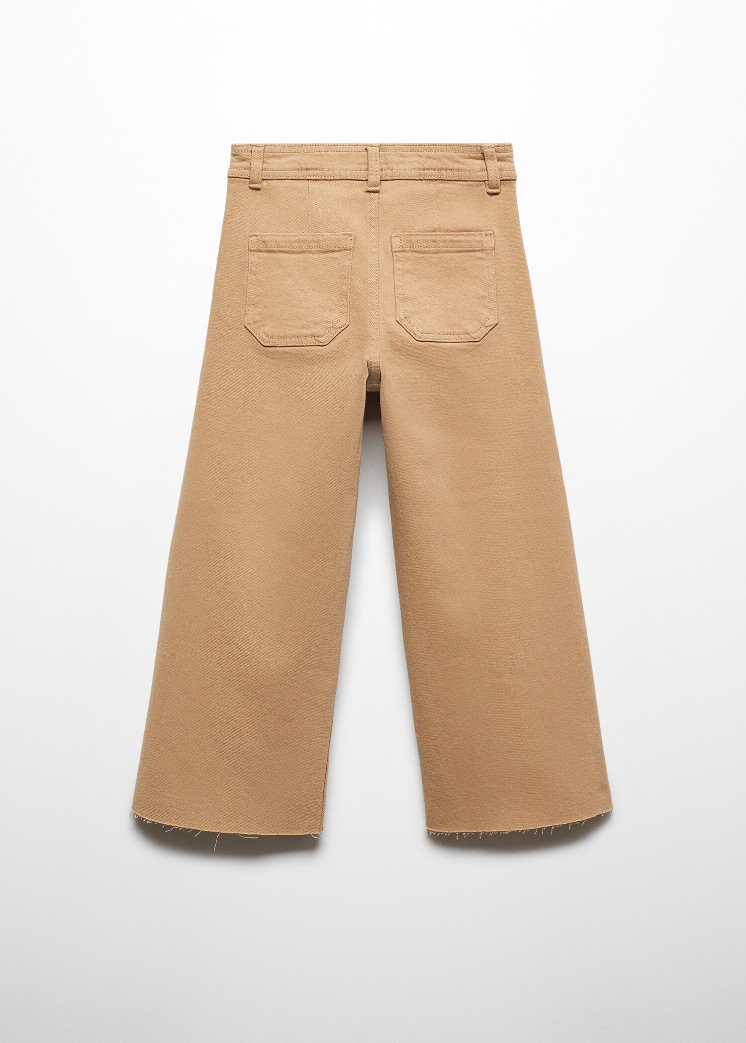 Frayed hem culotte jeans - Reverse of the article