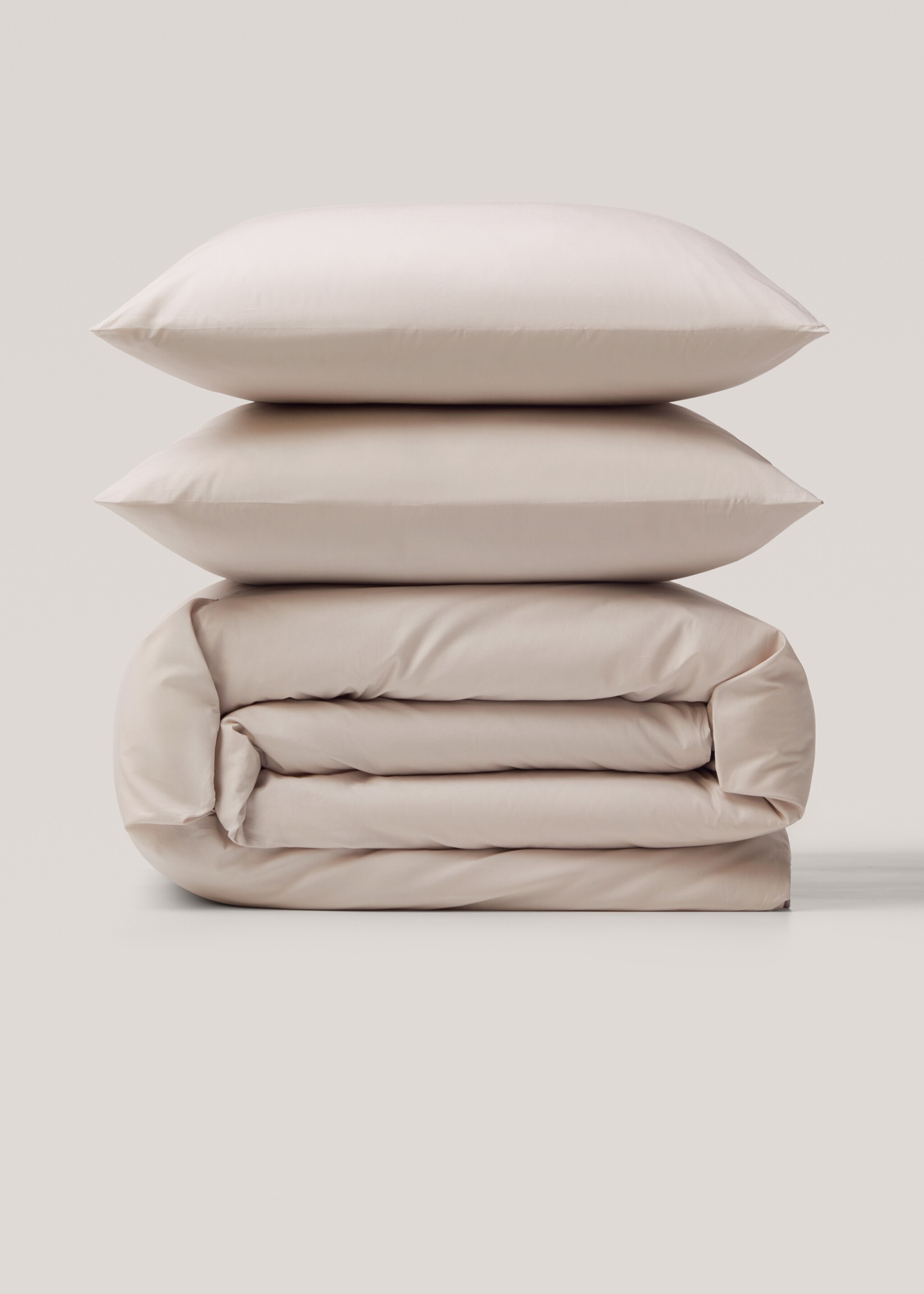 300-thread cotton duvet cover for superking bed - Article without model, Beige. Ref: 67011027-00.