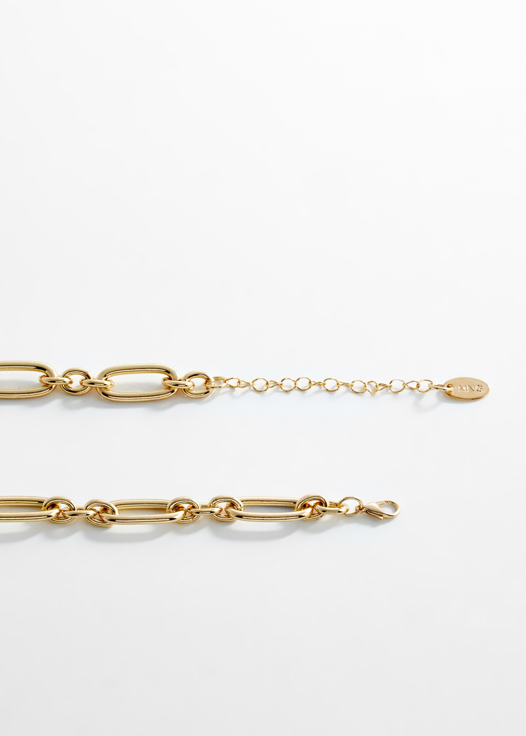 Combined hoops necklace - Details of the article 1, Gold. Ref: 67012539-00.