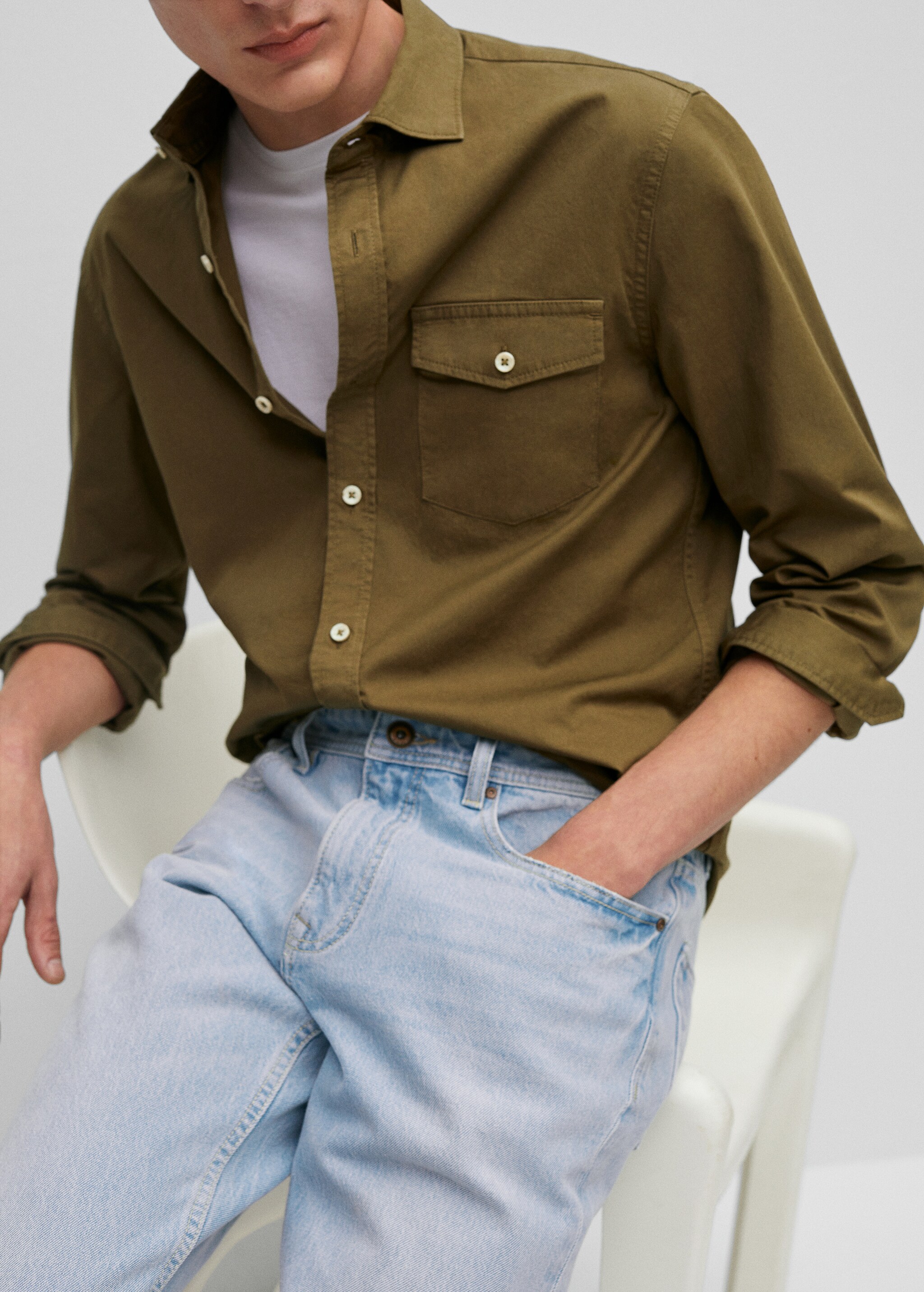 Camisa denim slim fit  - Detalle del artículo 6