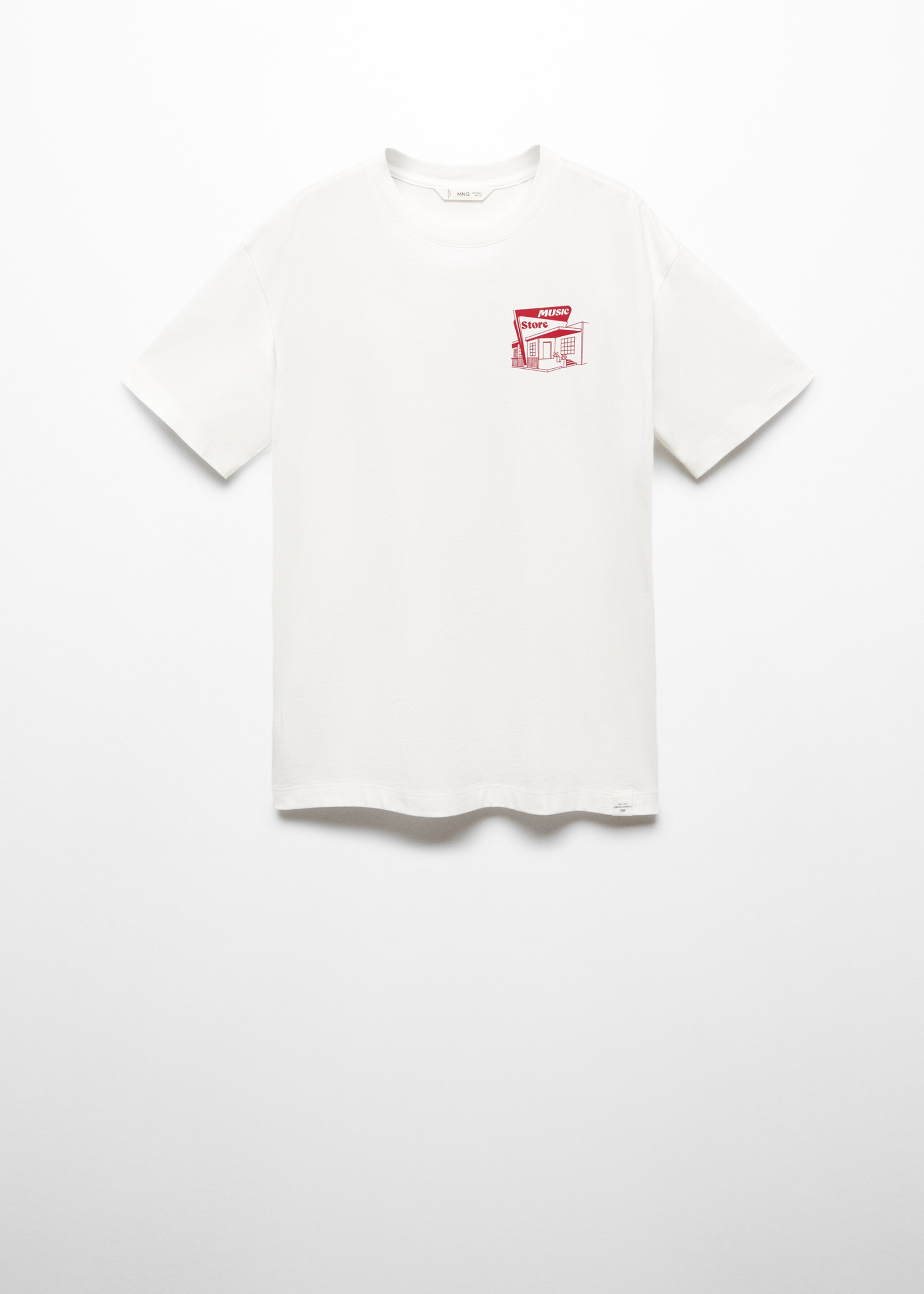 Bedrucktes Baumwoll-T-Shirt - Artikel ohne Model, Beige. Ref: 67012919-00.