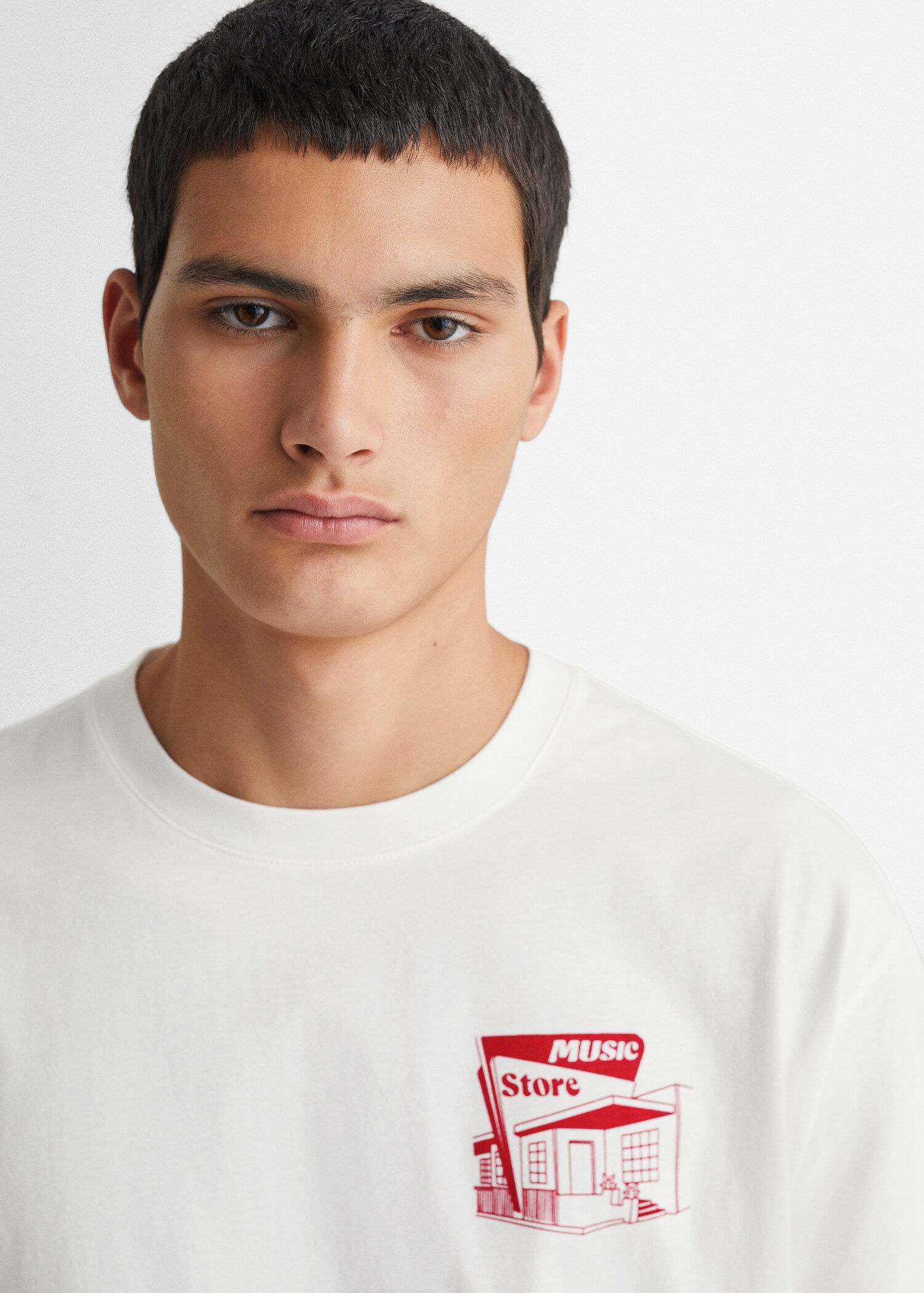 Bedrucktes Baumwoll-T-Shirt - Detail des Artikels 1