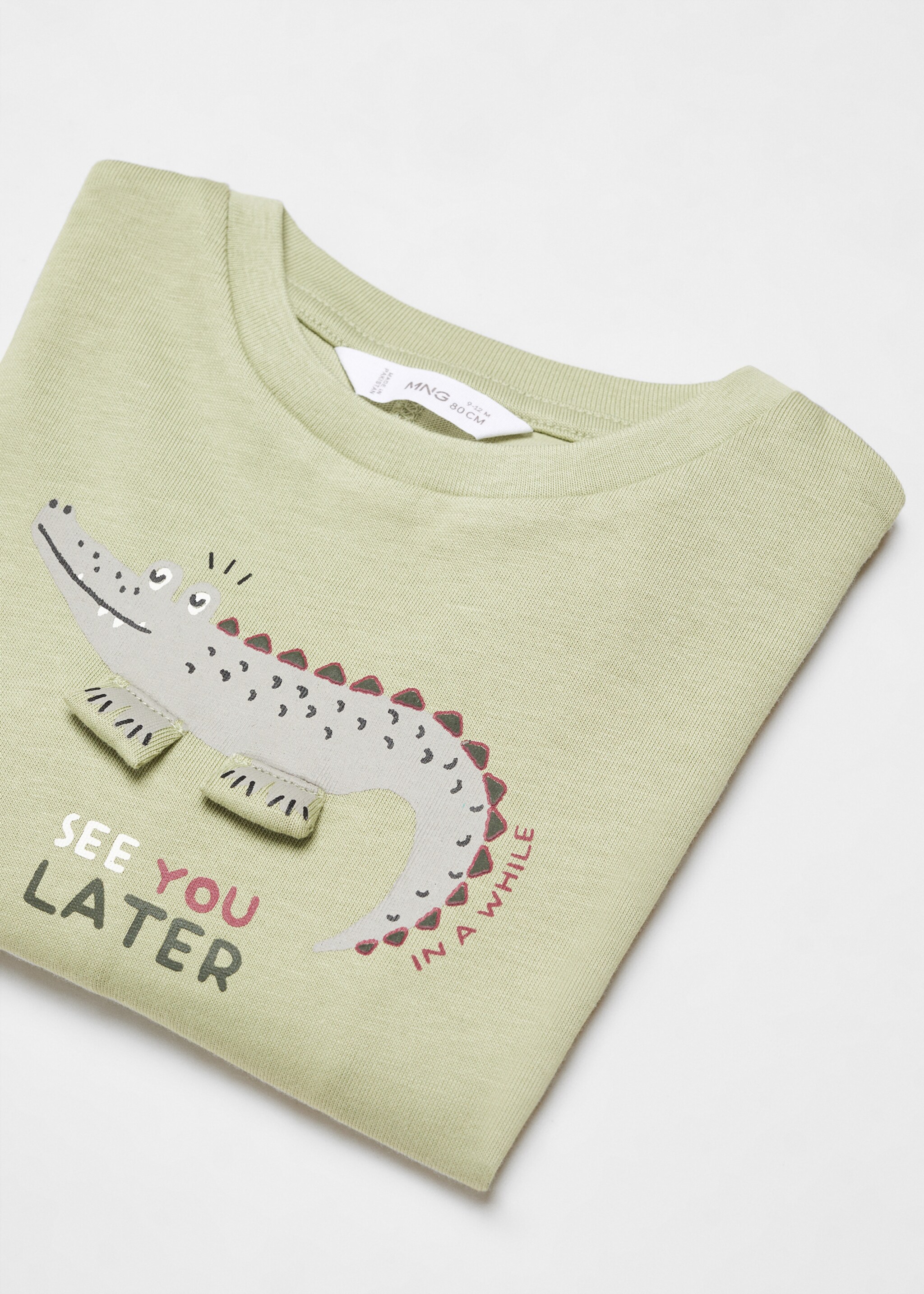 T-shirt manches longues imprimé relief - Détail de l'article 0
