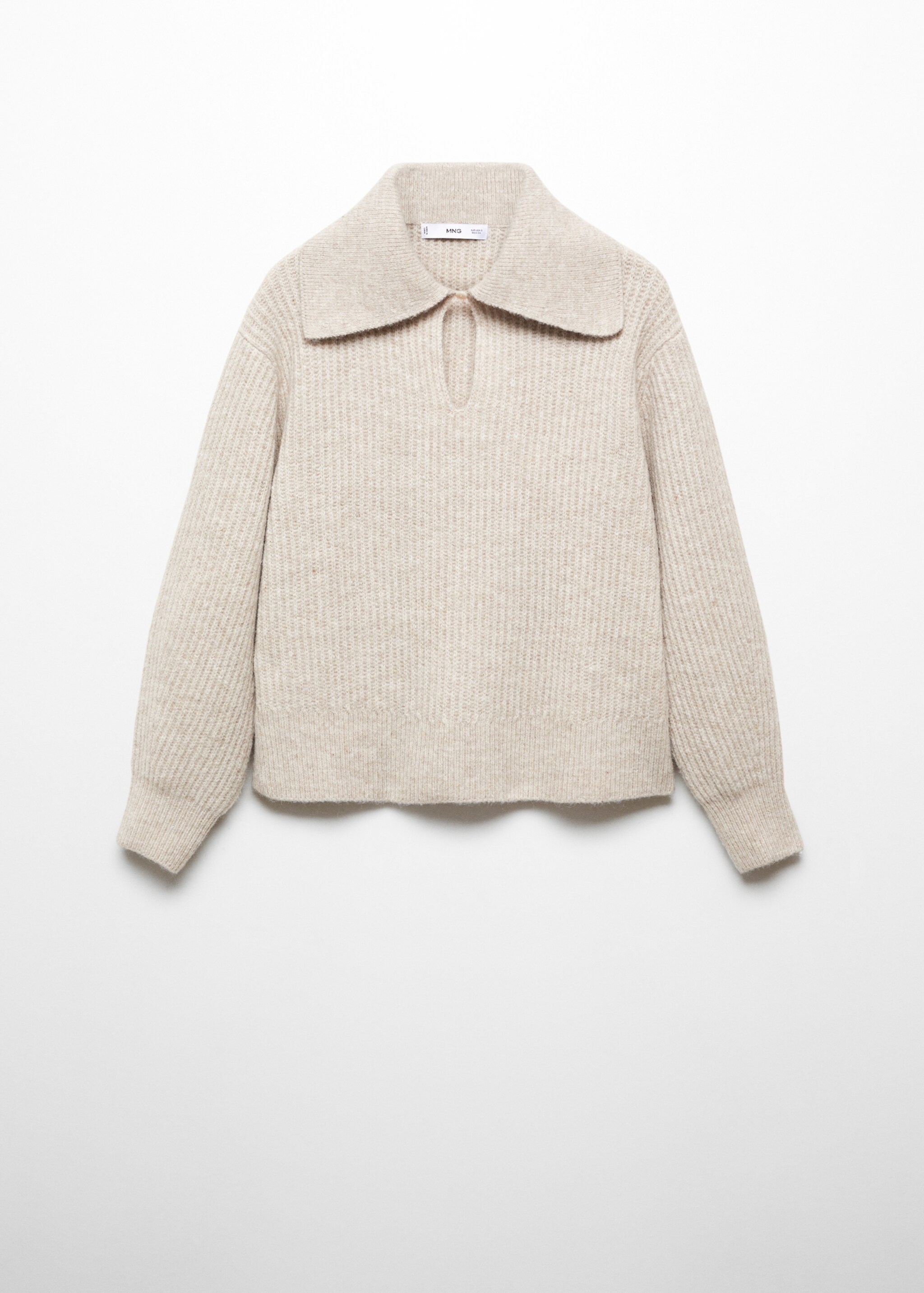 Camp-collar knit sweater - Article without model