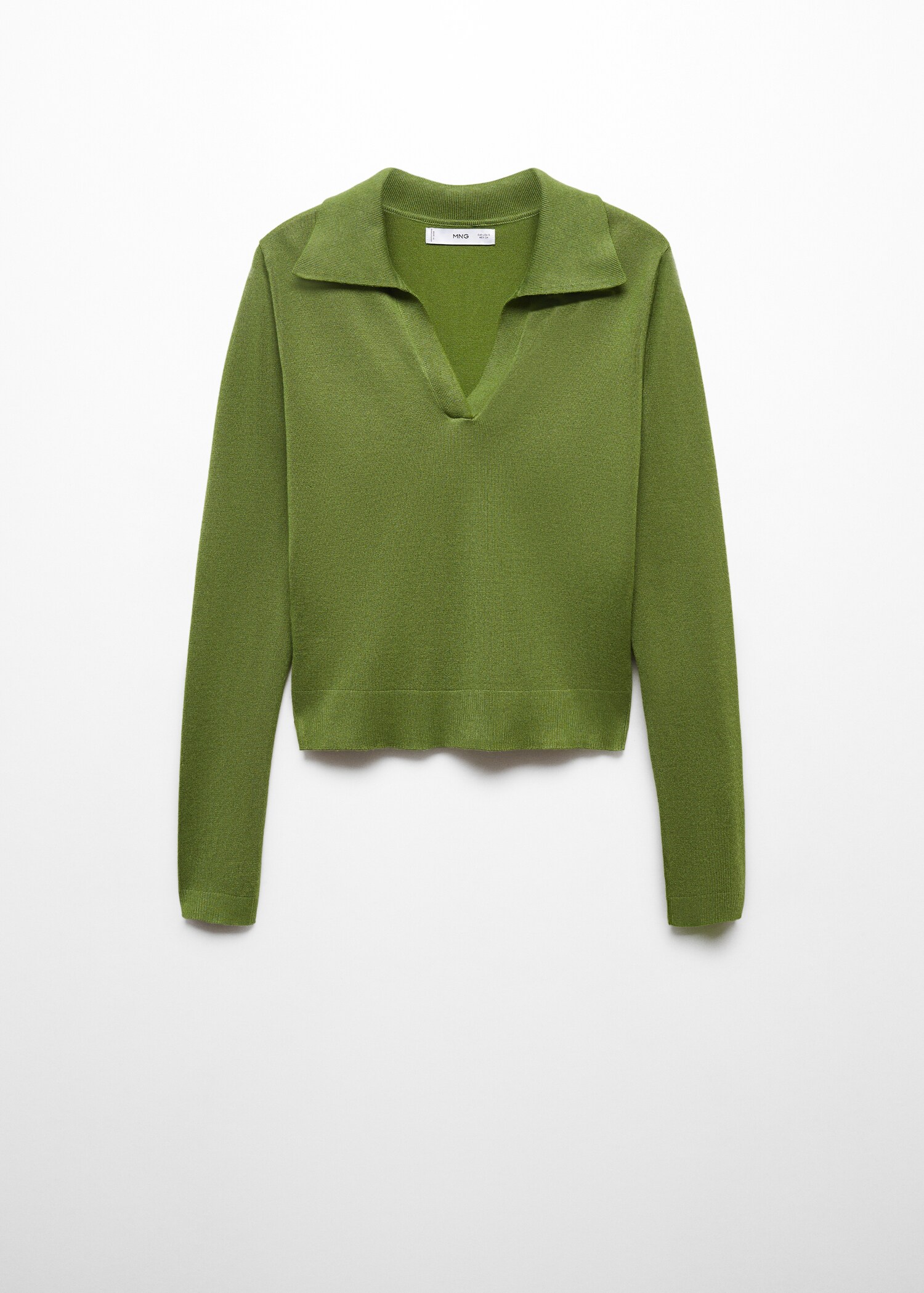Knitted polo-neck sweater - Article without model