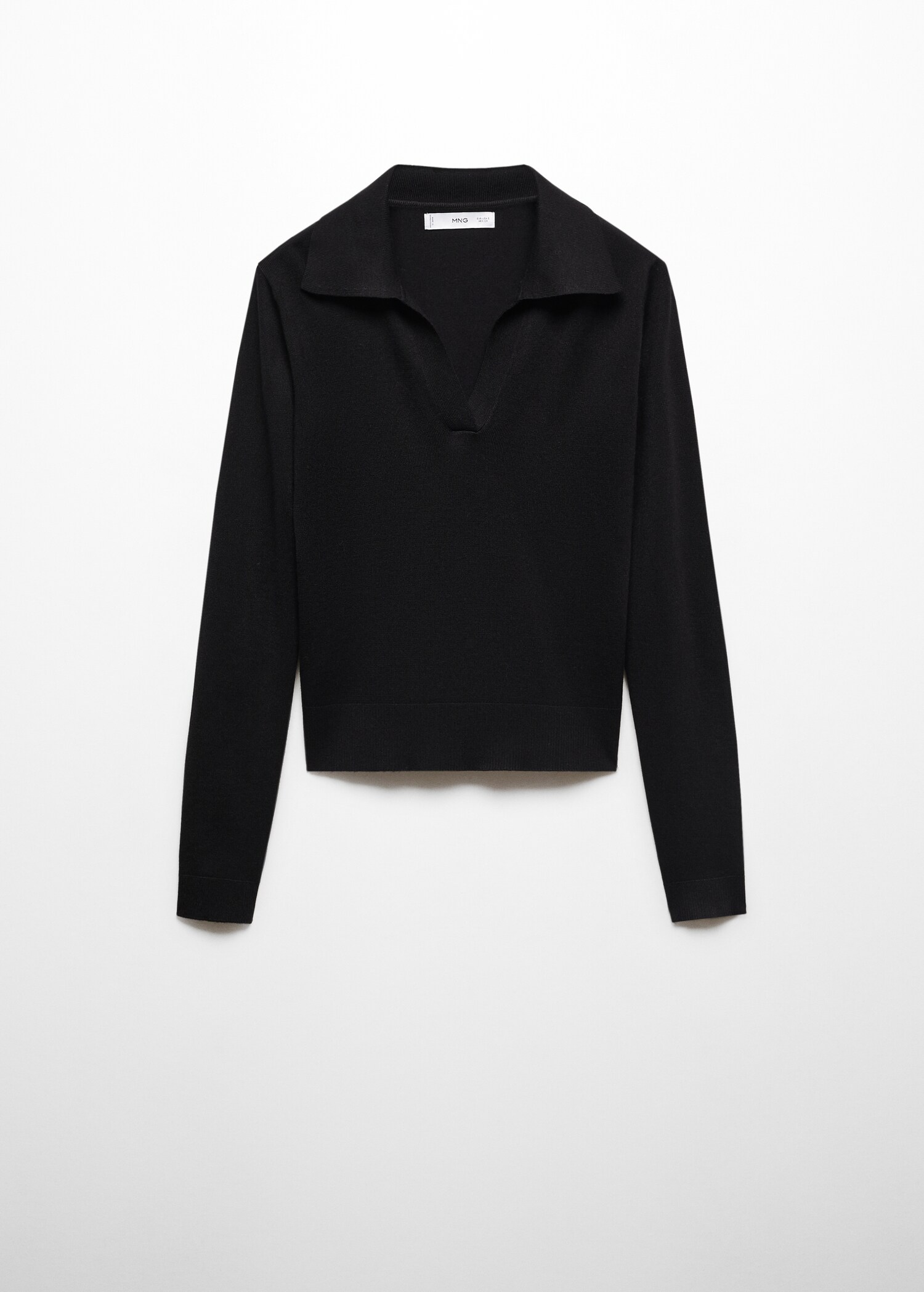 Knitted polo-neck sweater - Article without model