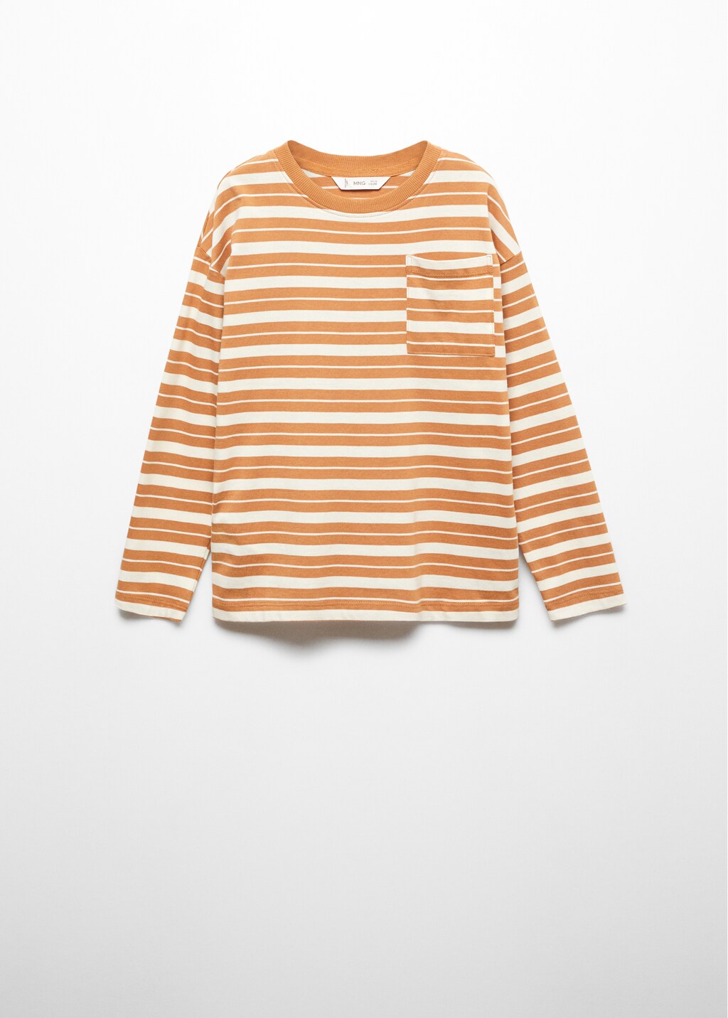 orange and yellow striped long sleeve shirt
