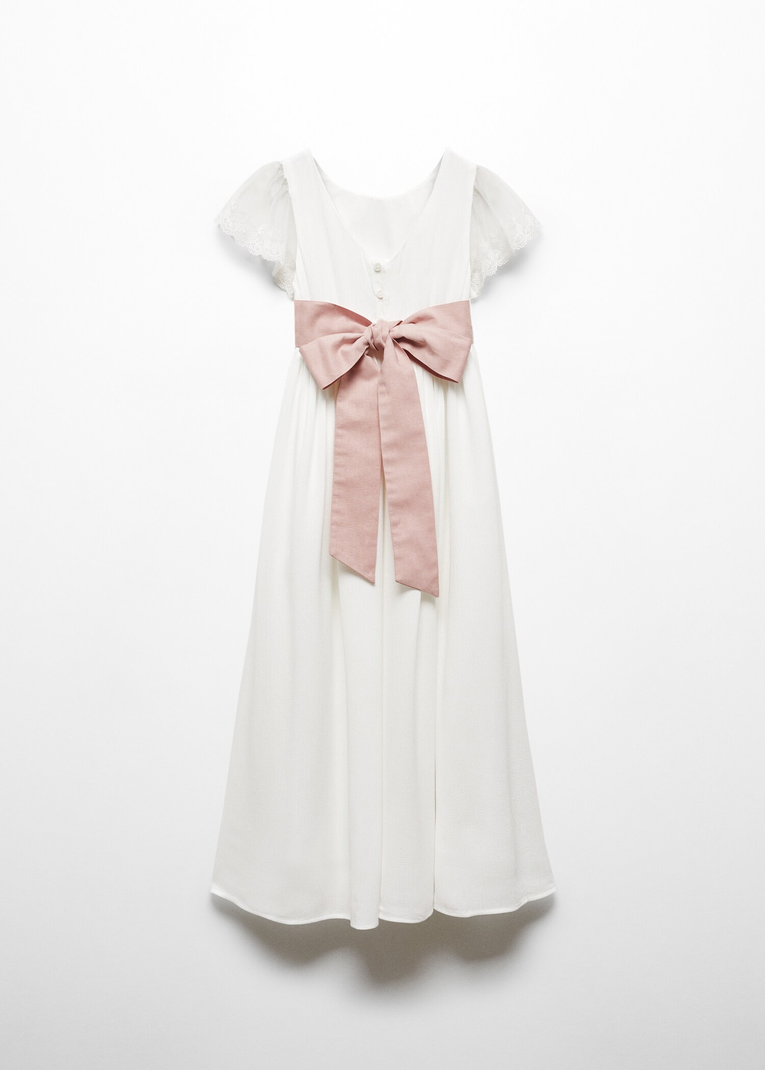 Besticktes Kleid mit Schleife - Rückseite des Artikels