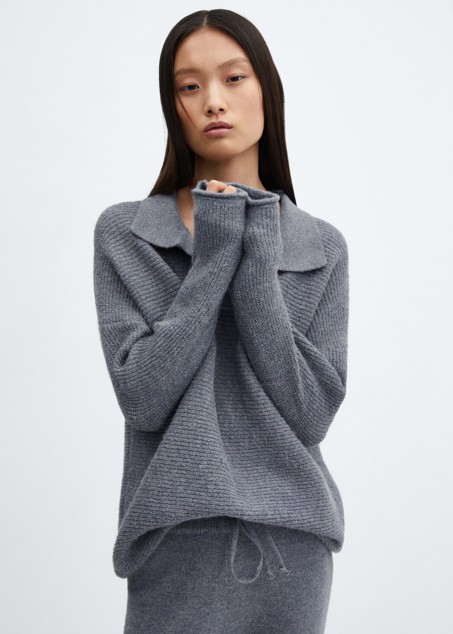 Oversized knitted sweater - Medium plane