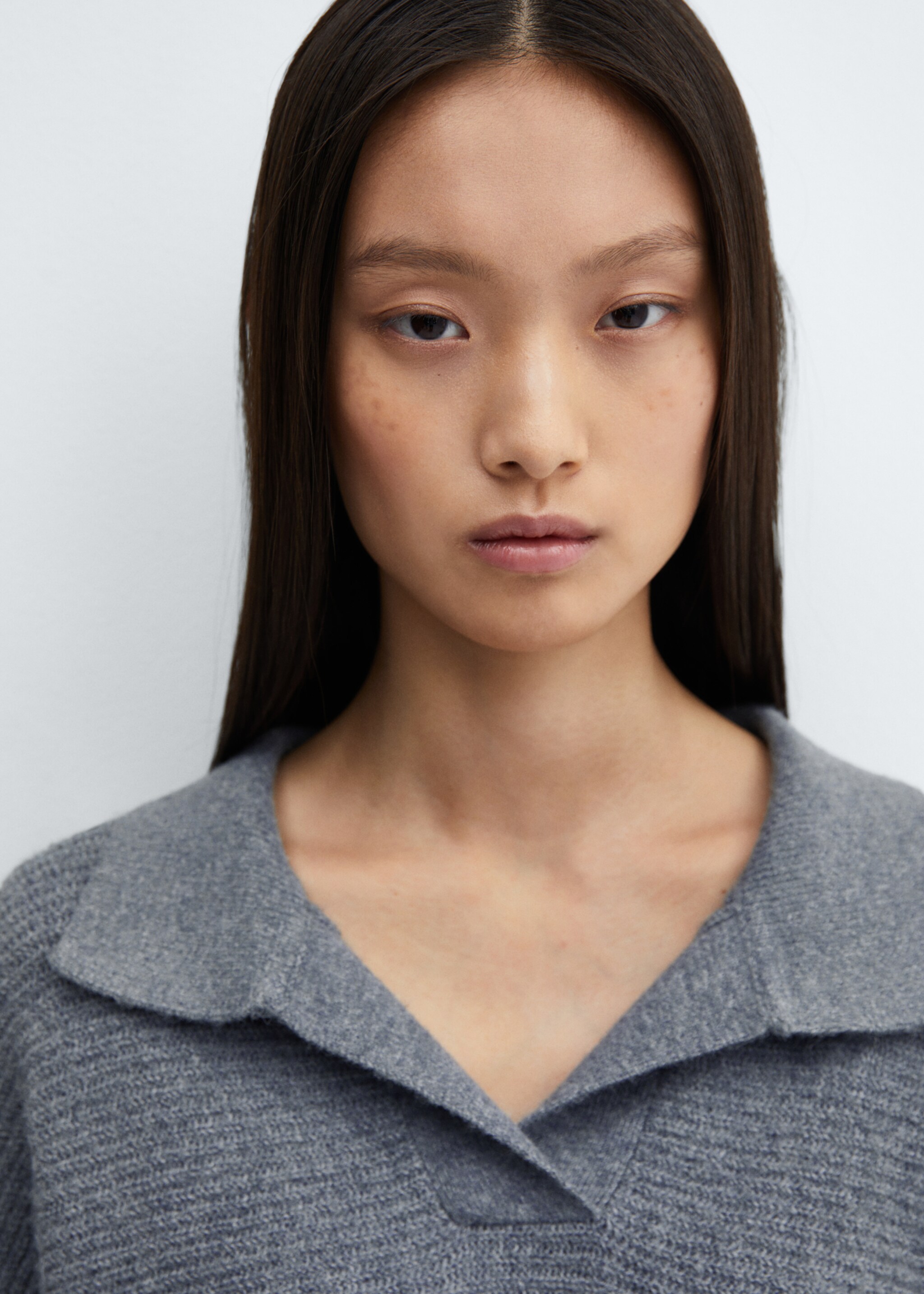 Oversized-Strickpullover - Detail des Artikels 1, Tintenblau. Ref: 67014022-00.