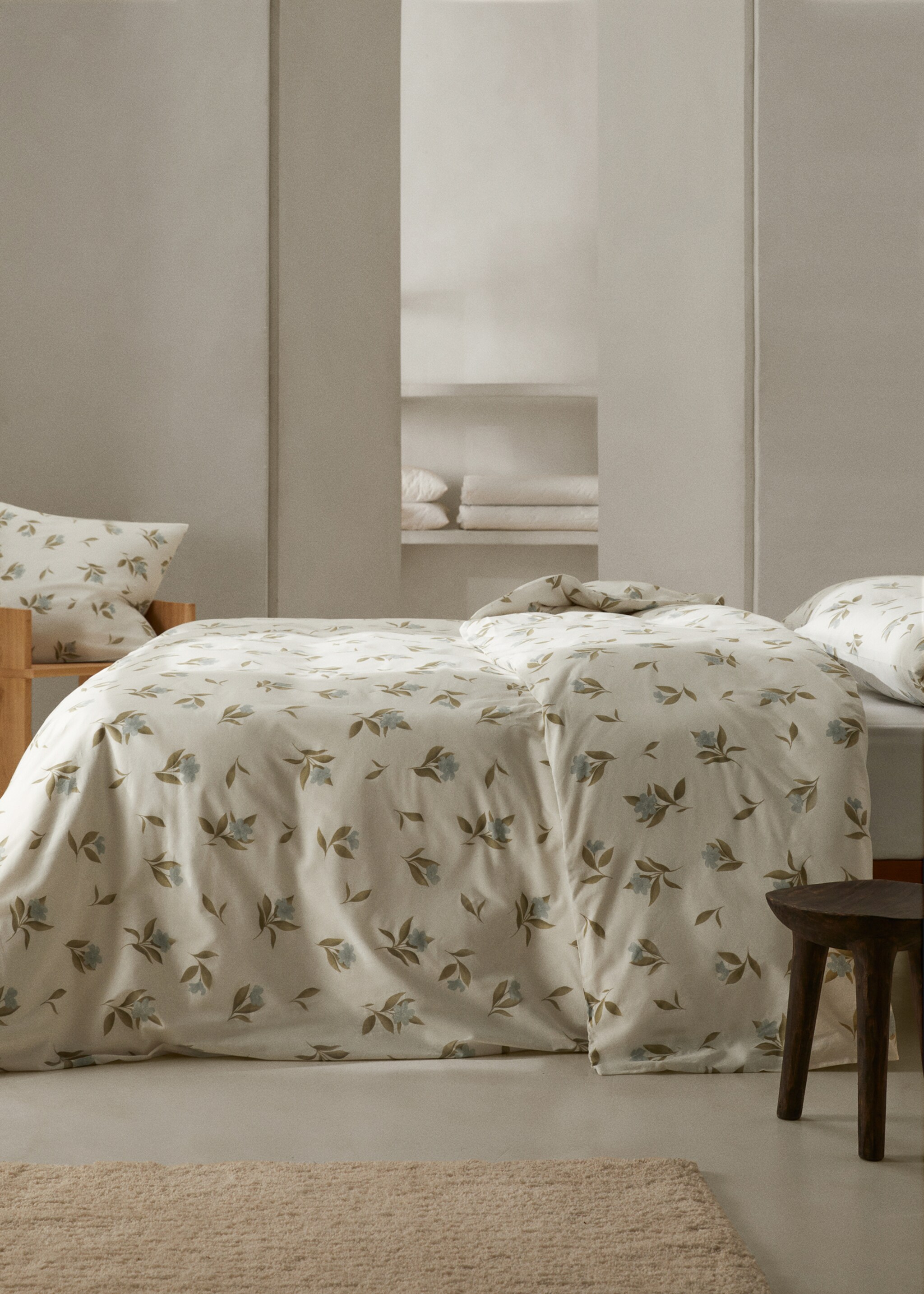 Floral embroidered duvet cover 135cm bed - Medium plane