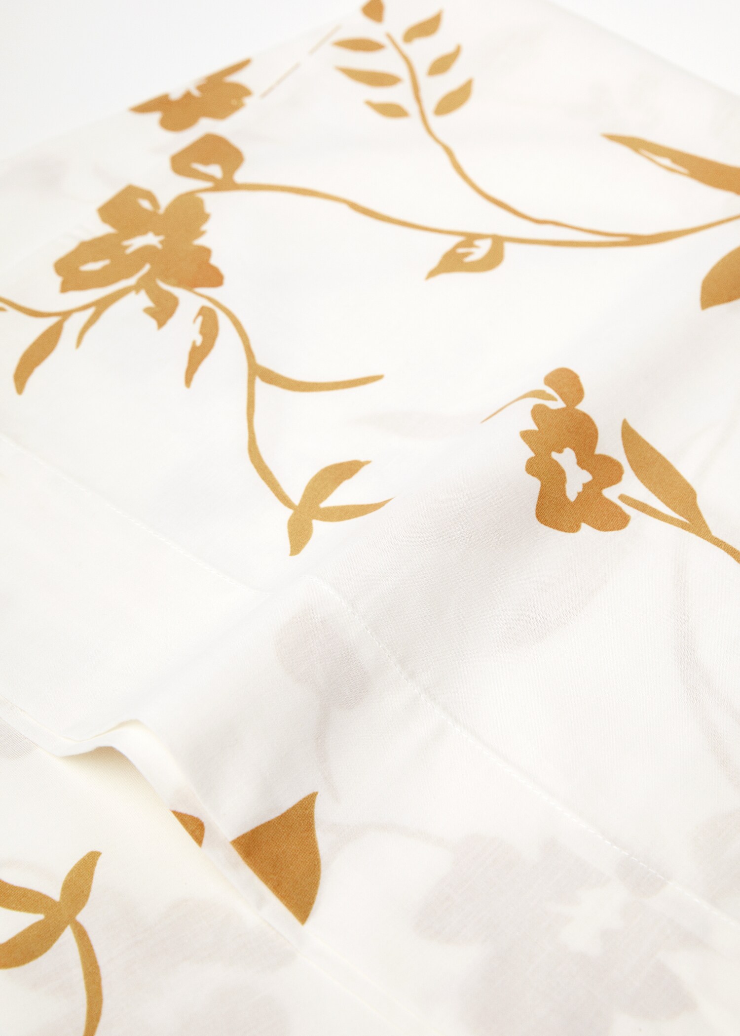 Cotton pillowcase with flower design 45x110cm - Details of the article 1