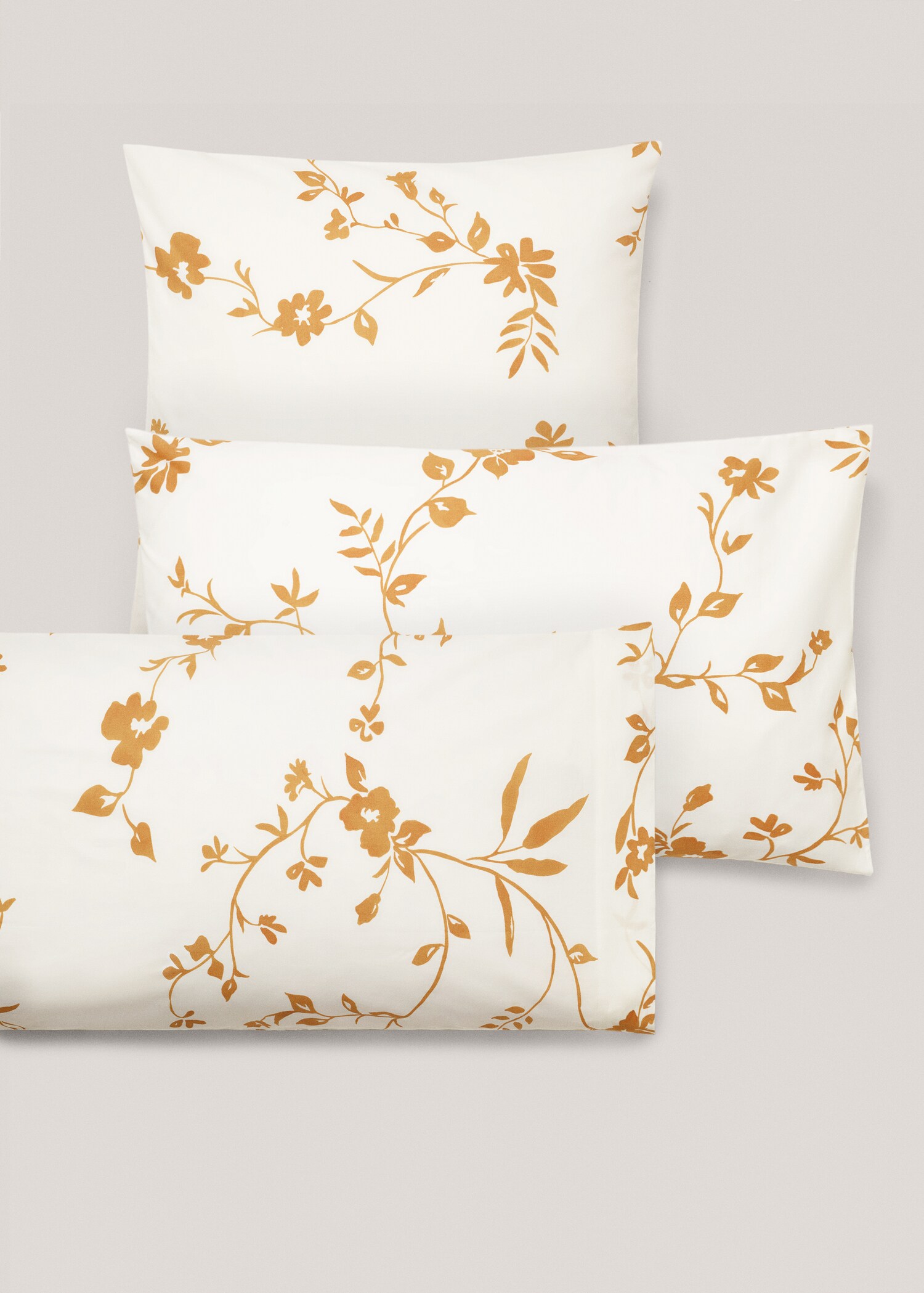 Cotton pillowcase with flower design 45x110cm - Details of the article 4