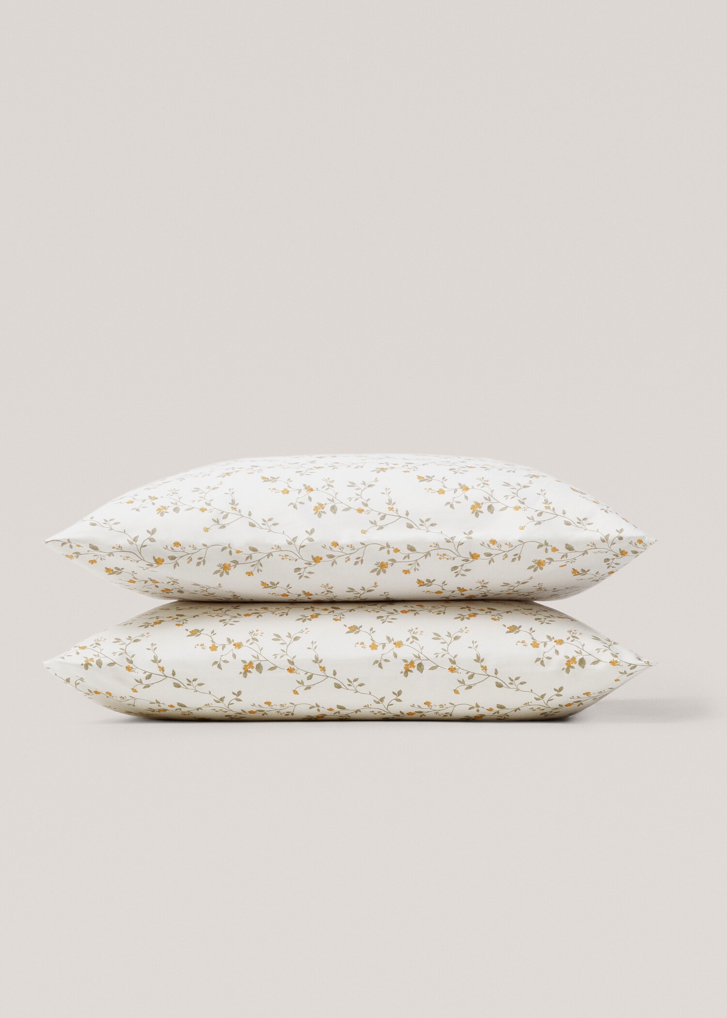 Multi-flower cotton pillowcase 60x60cm (Pack of 2) - Details of the article 1