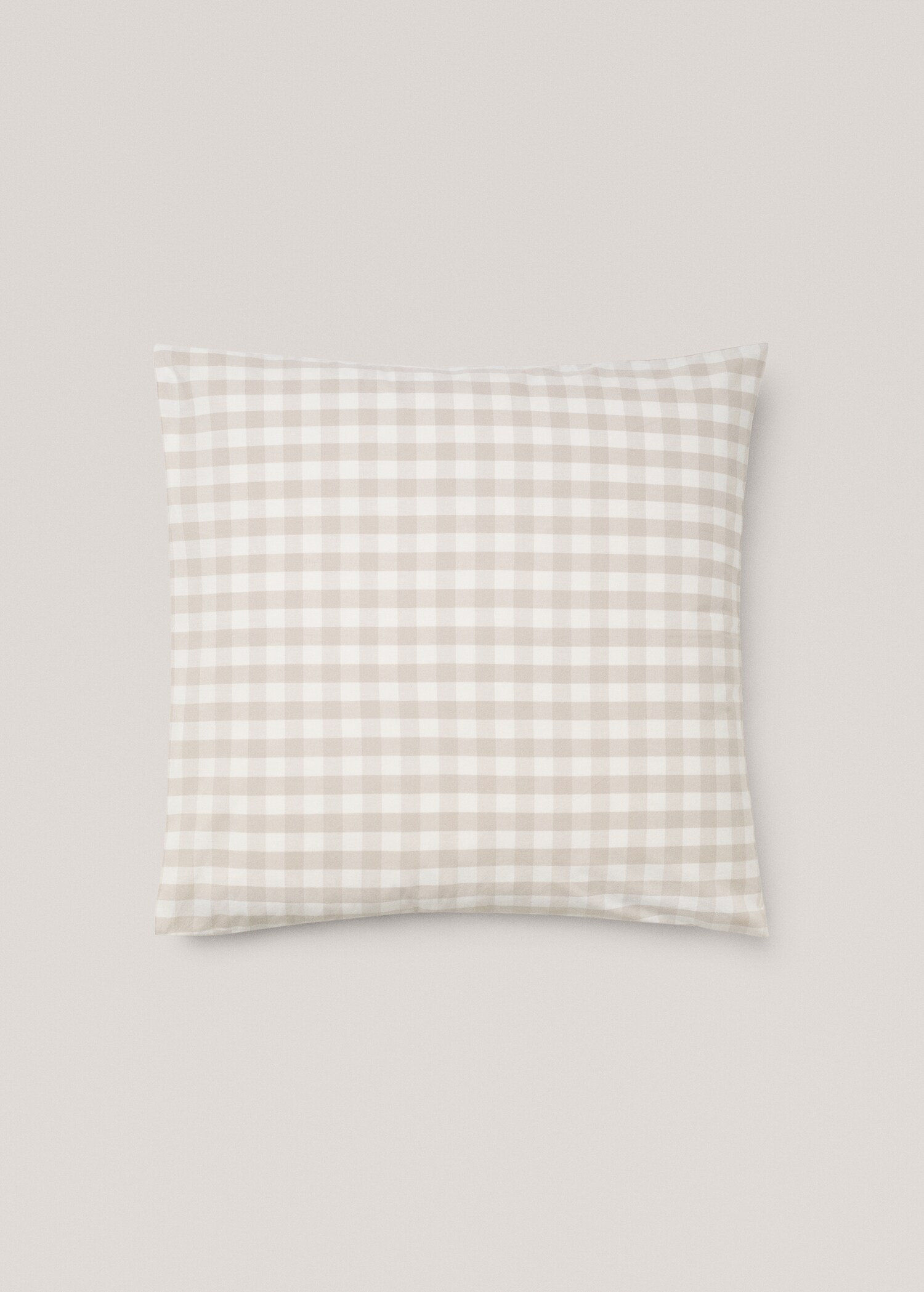 Cotton check pillowcase 60x60cm (Pack of 2) - Article without model