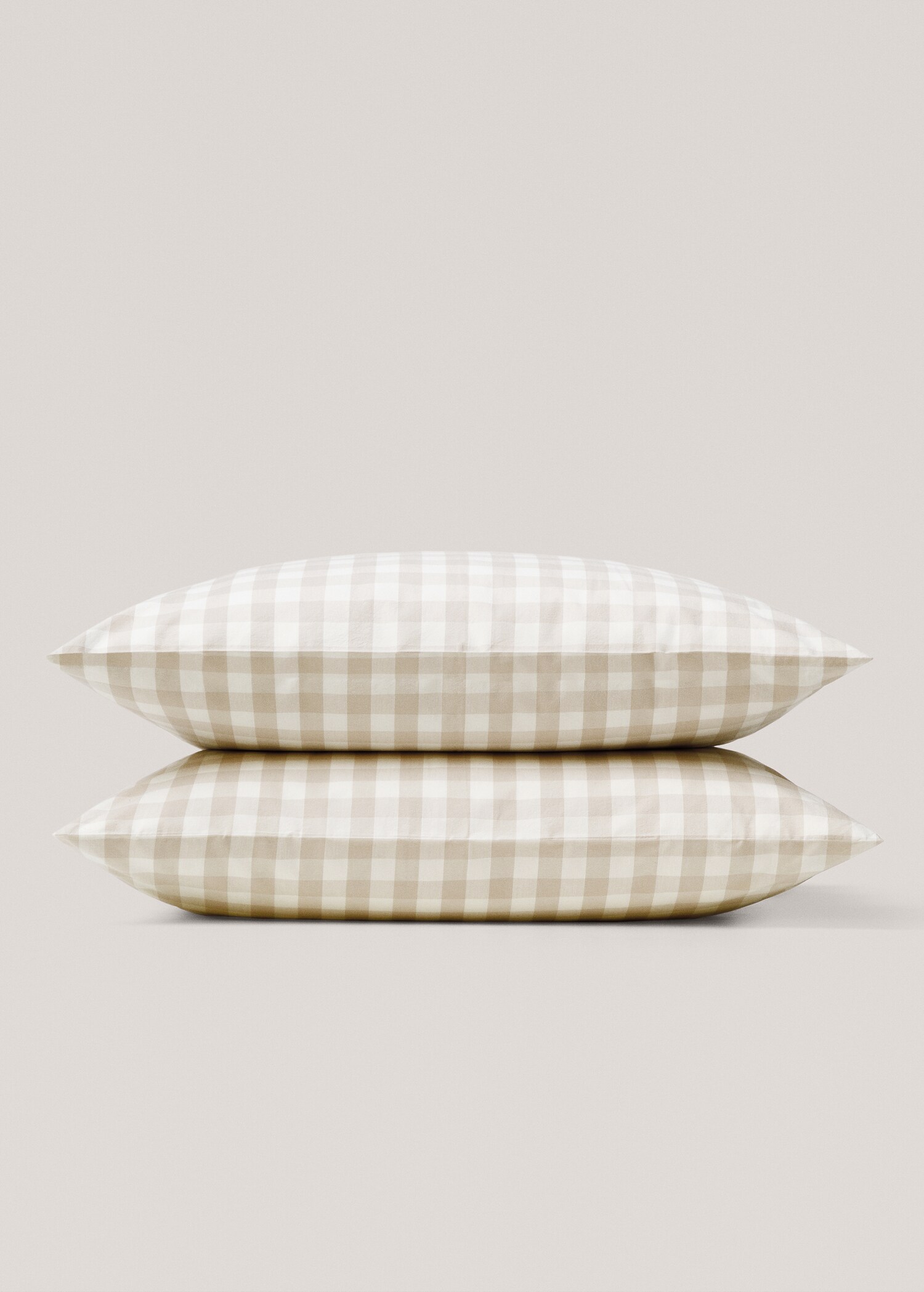 Cotton check pillowcase 60x60cm (Pack of 2) - Details of the article 3