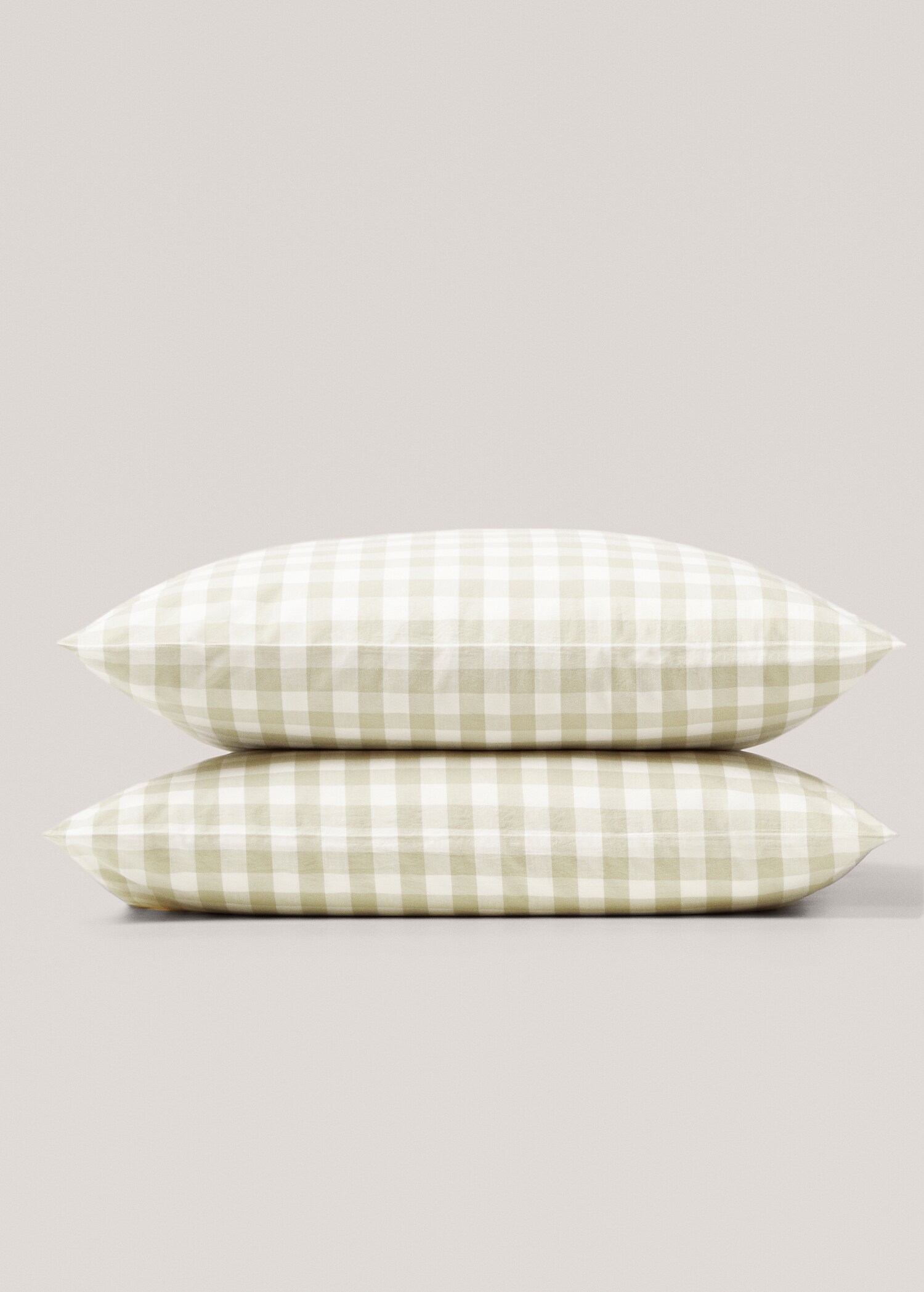 Cotton check pillowcase 60x60cm (Pack of 2) - Details of the article 3