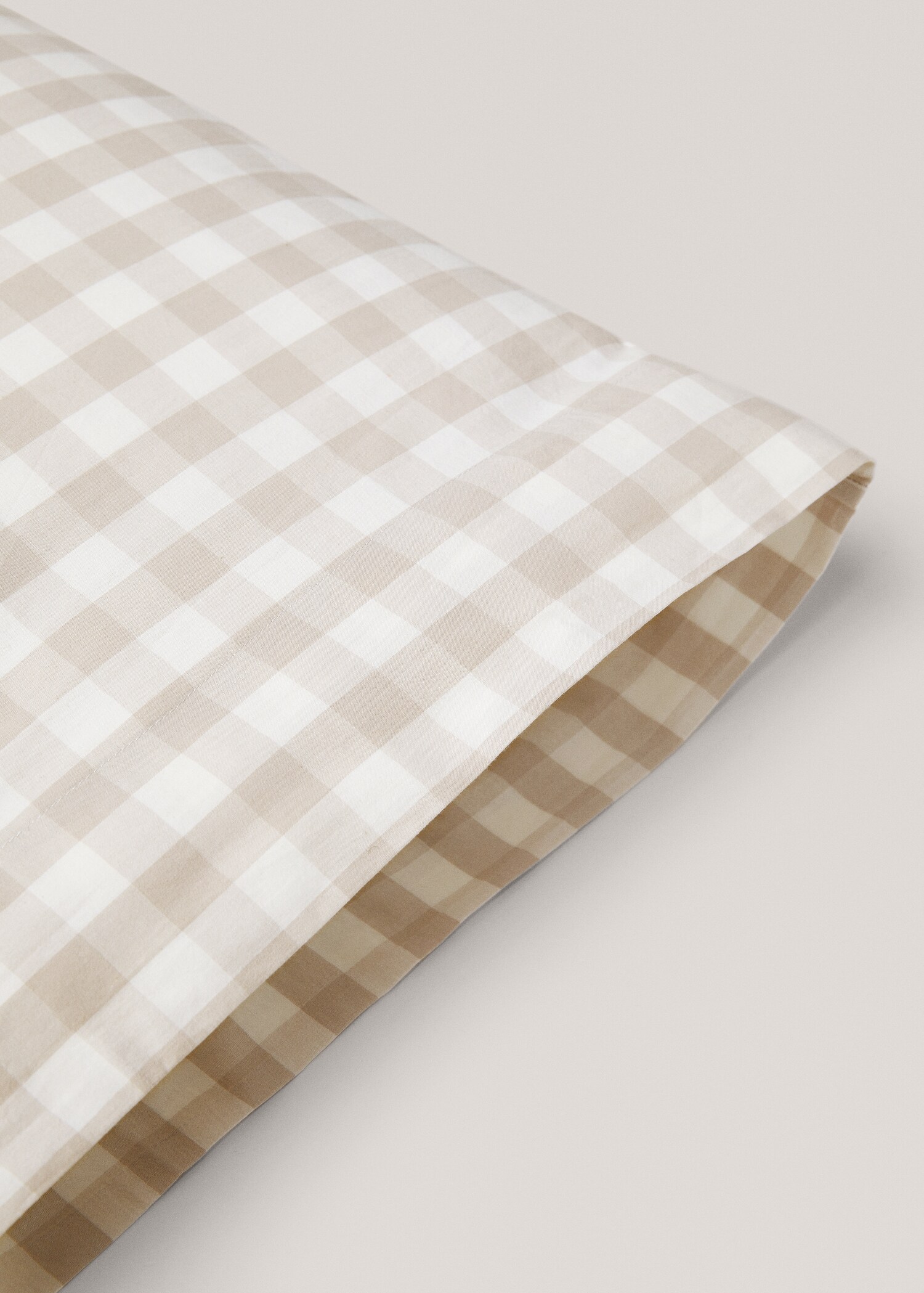 Check cotton pillowcase 45x110cm - Details of the article 1