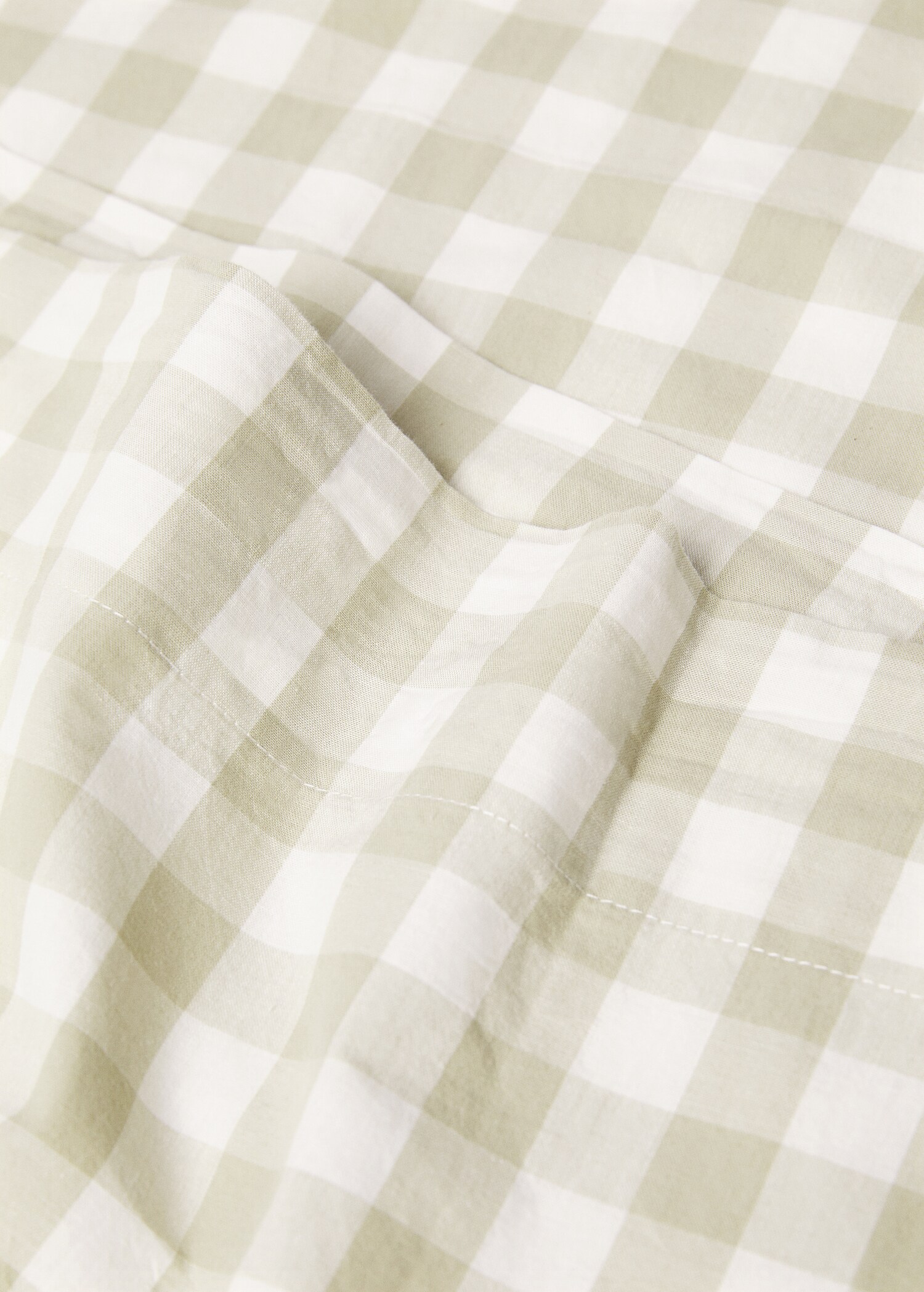 Check cotton pillowcase 45x110cm - Details of the article 1