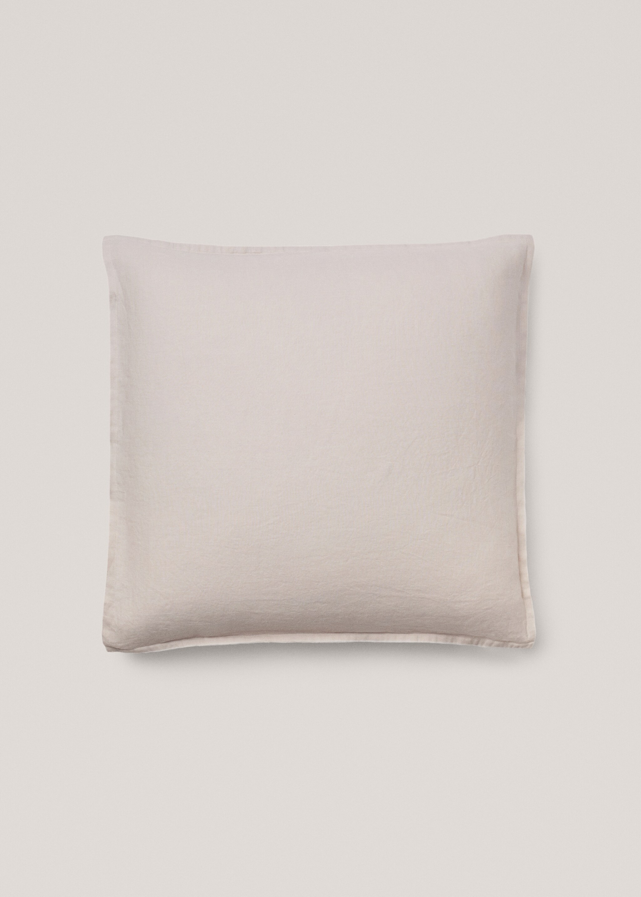 Kopfkissenbezug aus 100 % Leinen 60 x 60 cm - Artikel ohne Model, Beige. Ref: 67014060-00.