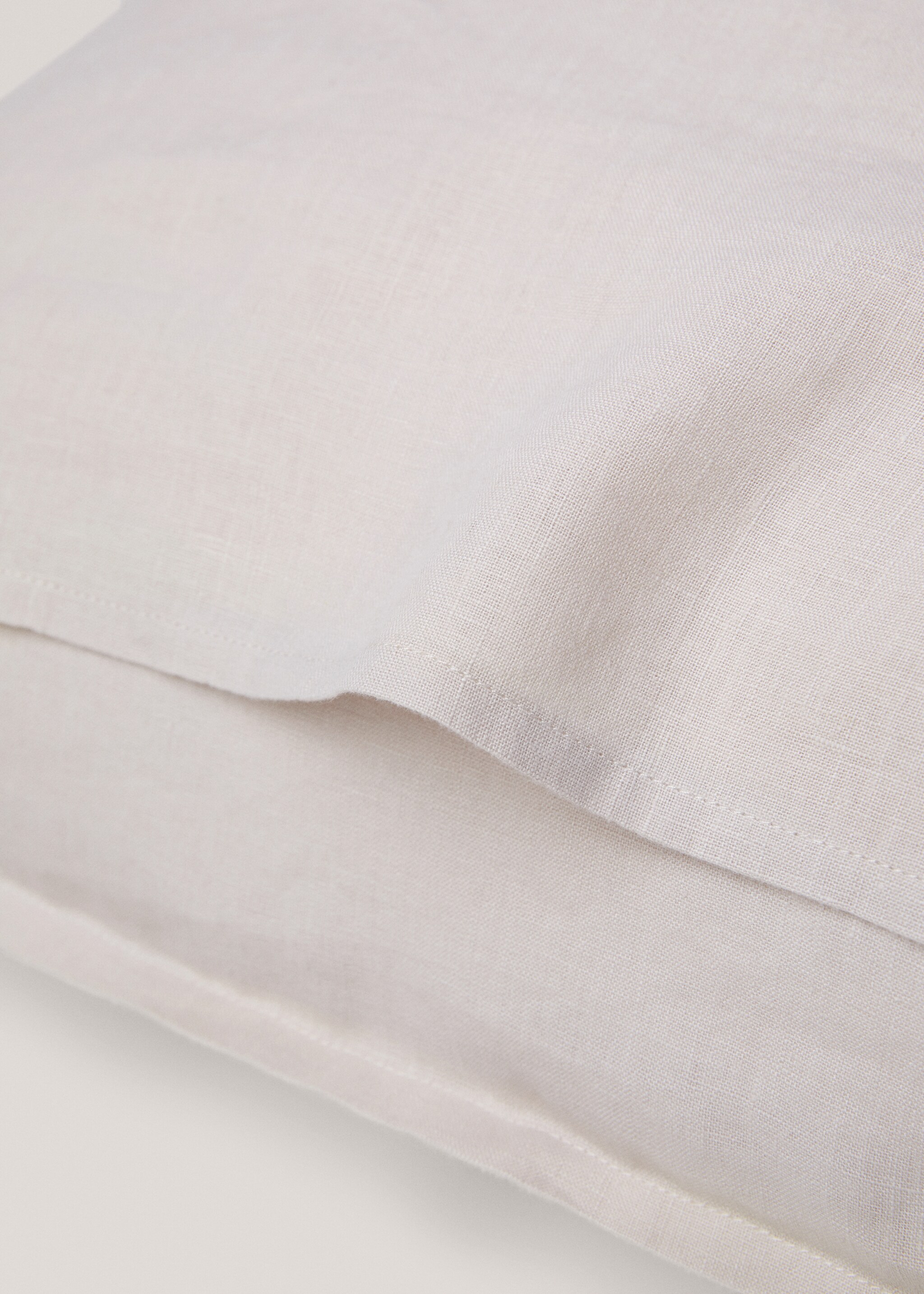Kopfkissenbezug aus 100 % Leinen 60 x 60 cm - Detail des Artikels 2, Beige. Ref: 67014060-00.