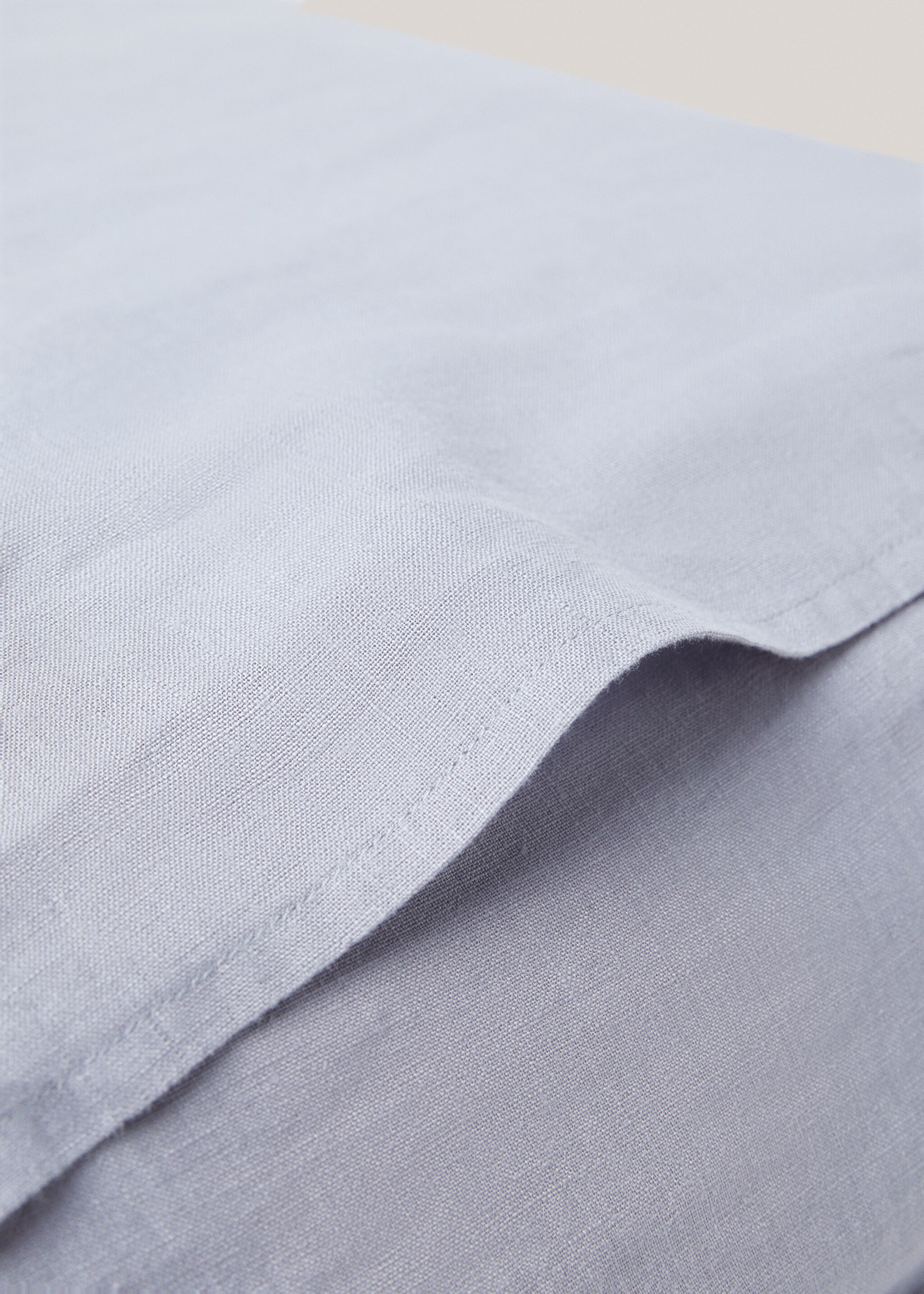 Povlak na polštář 100% len 60 x 60 cm - Detail zboží 2, Modrá indigo. Ref: 67014060-00.