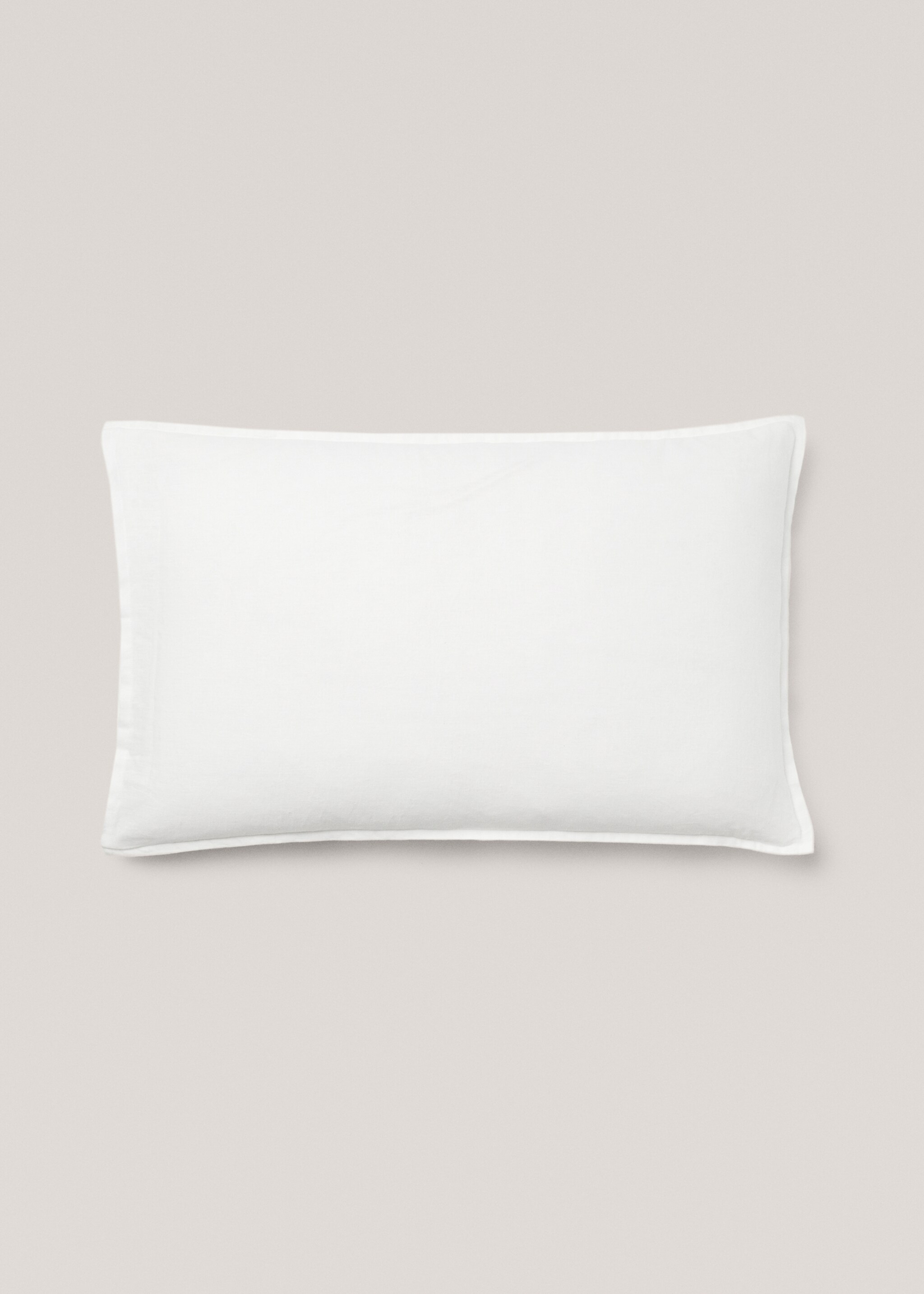 Lněný povlak na polštář 50 x 75 cm - Zboží bez modelu, Bílá. Ref: 67014061-00.