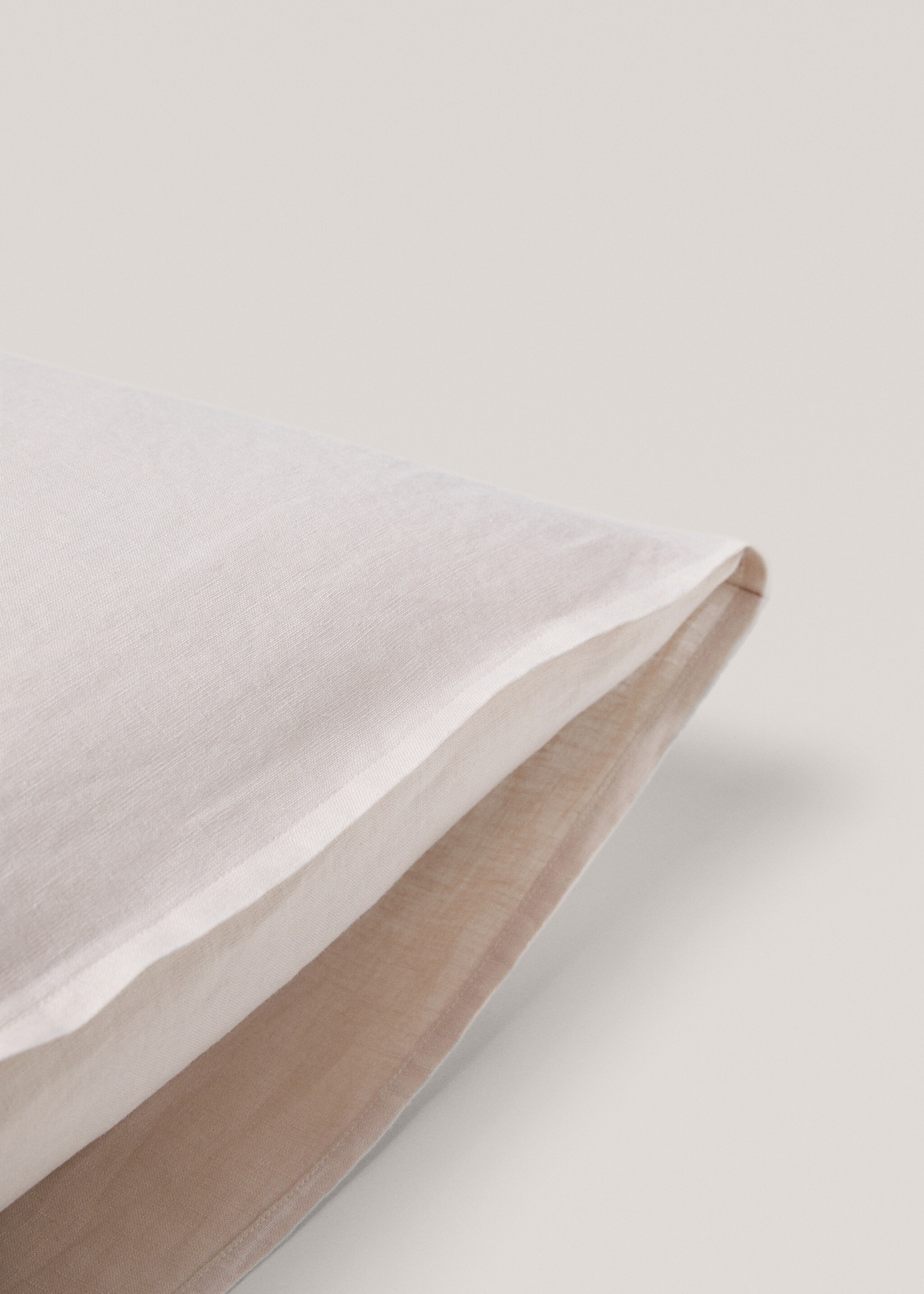 Leinen-Kissenbezug, 50 x 75 cm - Detail des Artikels 2, Beige. Ref: 67014061-00.