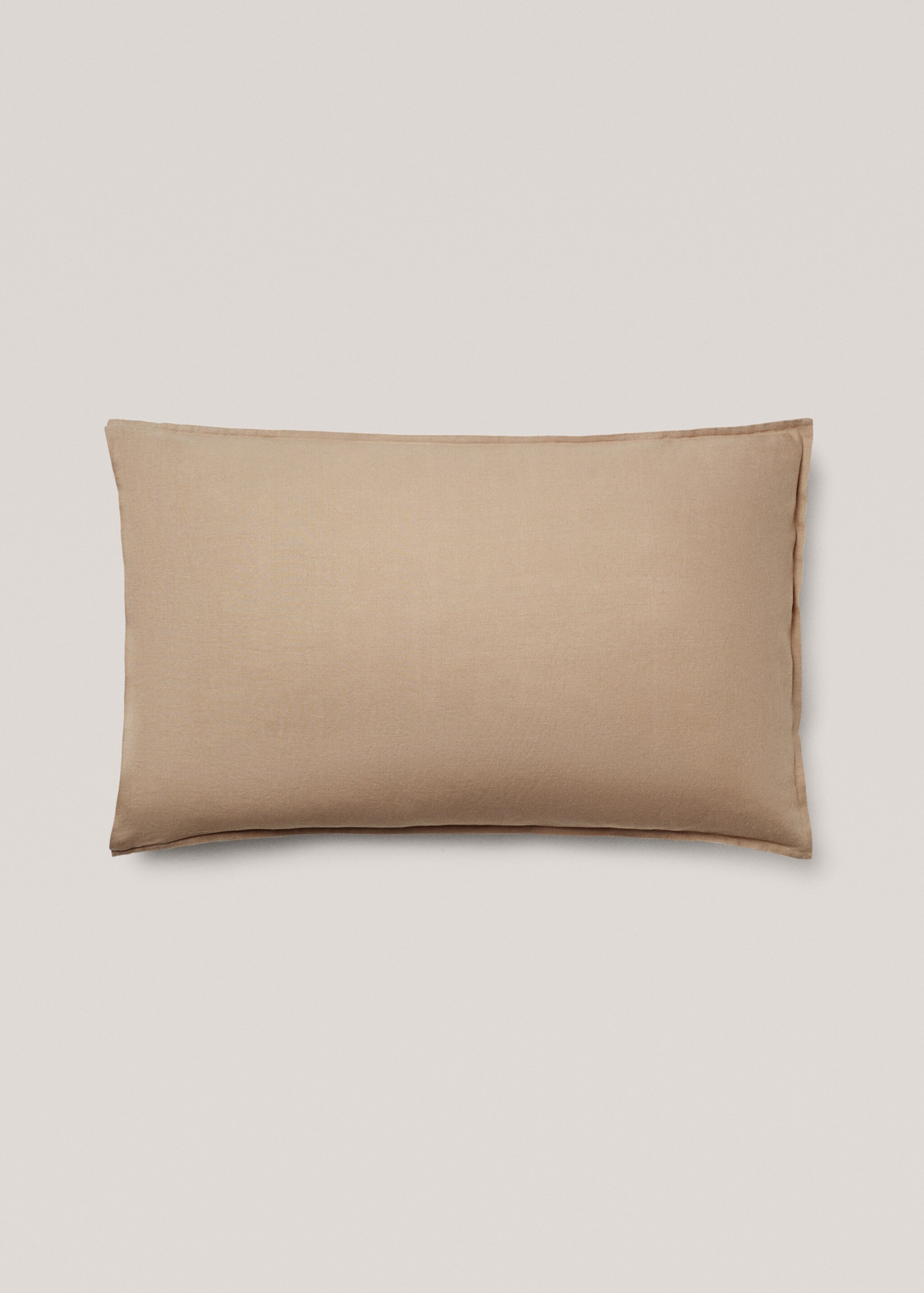 Linen pillowcase 50x75cm - Article without model, Medium Brown. Ref: 67014061-00.
