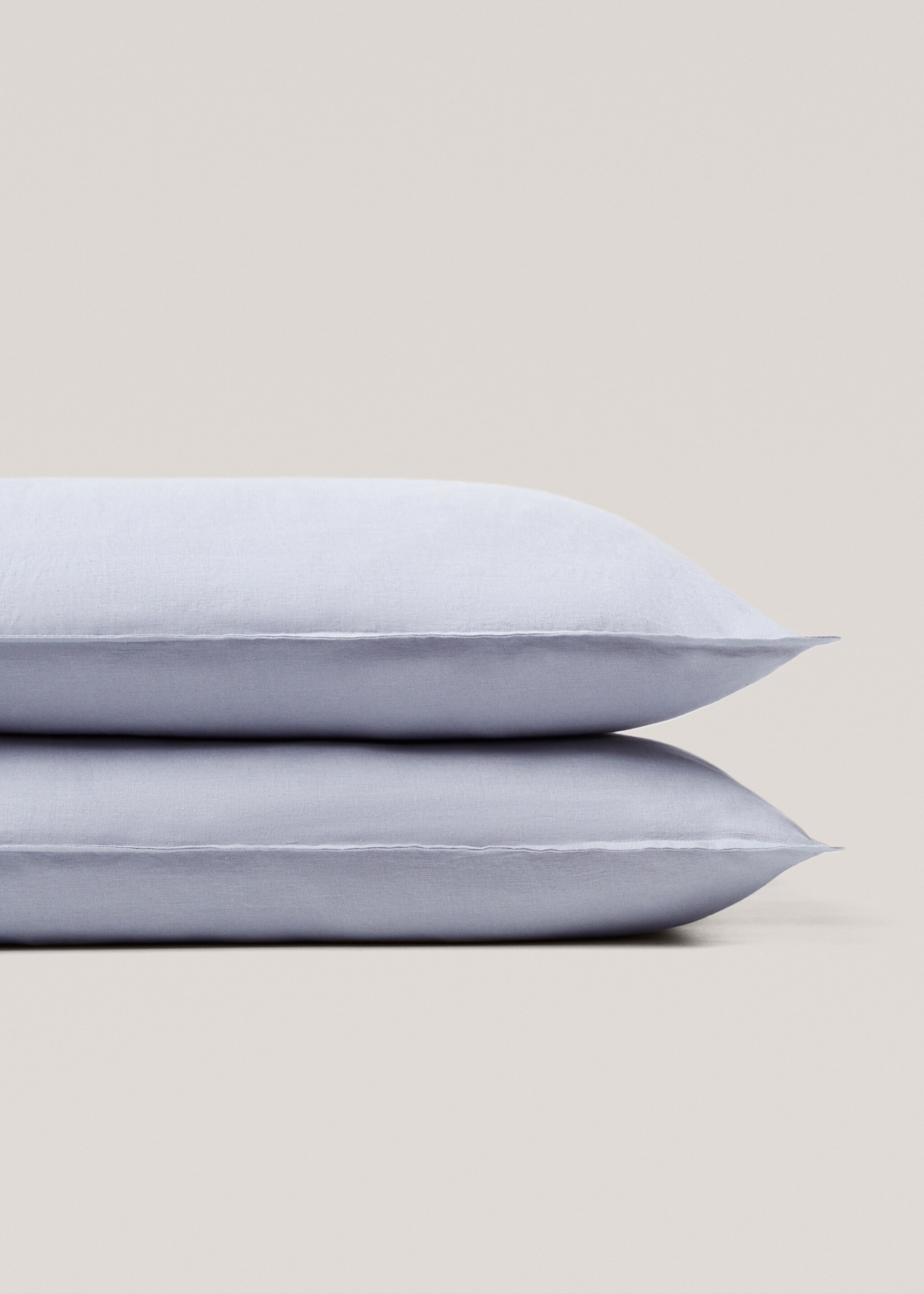 Linen pillowcase 50x75cm - Details of the article 1, Indigo Blue. Ref: 67014061-00.