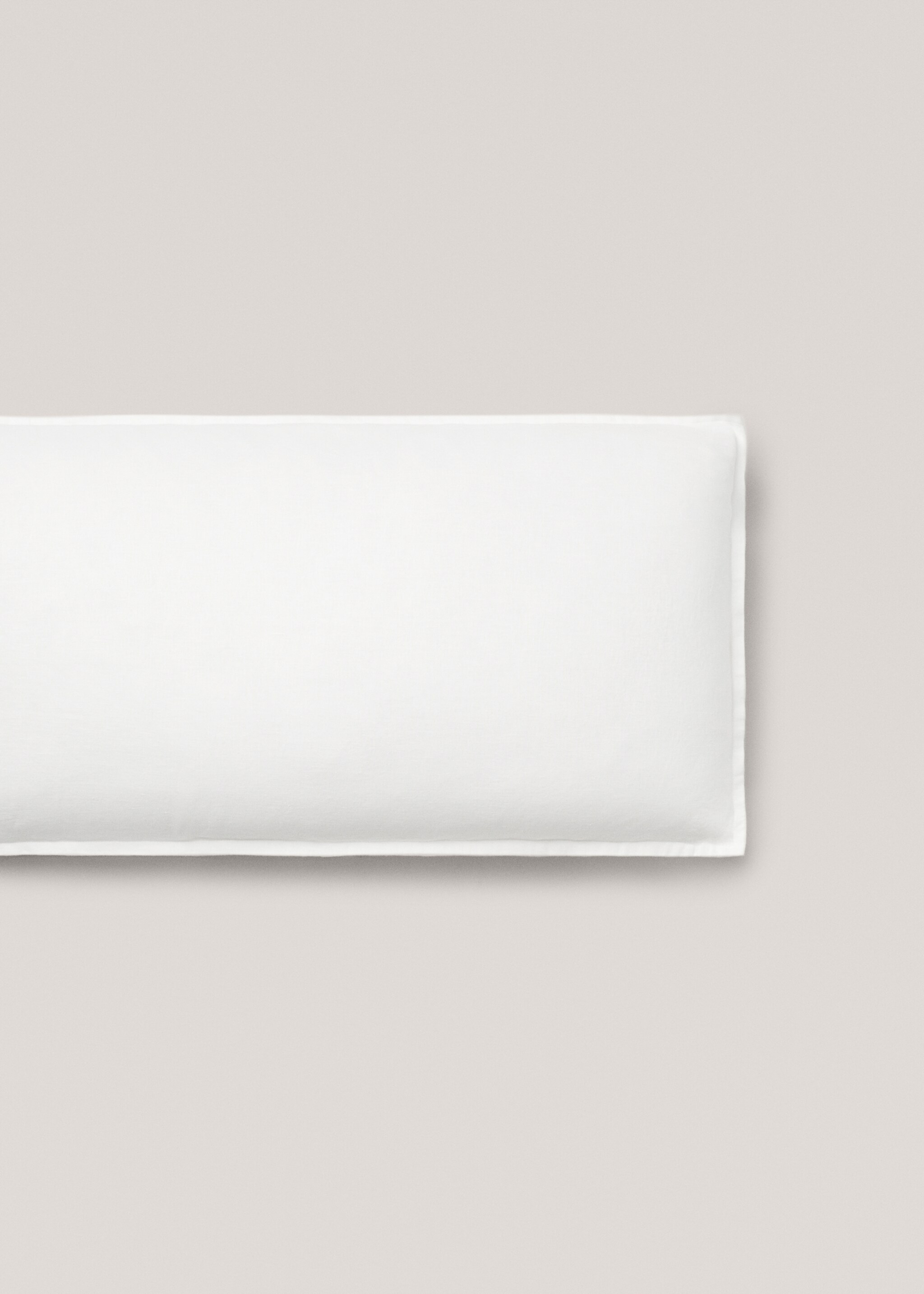 Leinen-Kissenbezug, 45 x 110 cm - Artikel ohne Model, Weiß. Ref: 67014062-00.