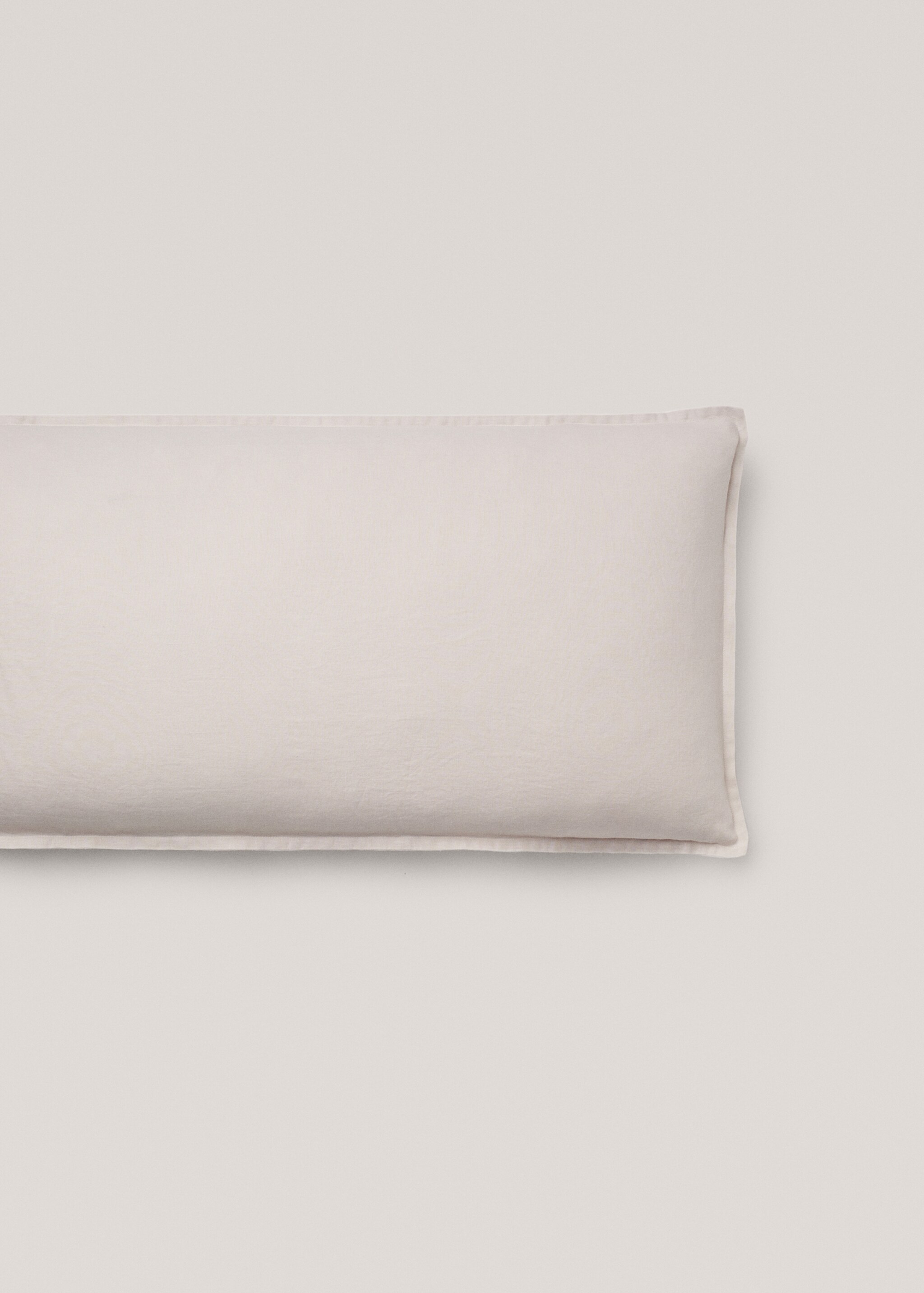 Leinen-Kissenbezug, 45 x 110 cm - Artikel ohne Model, Beige. Ref: 67014062-00.