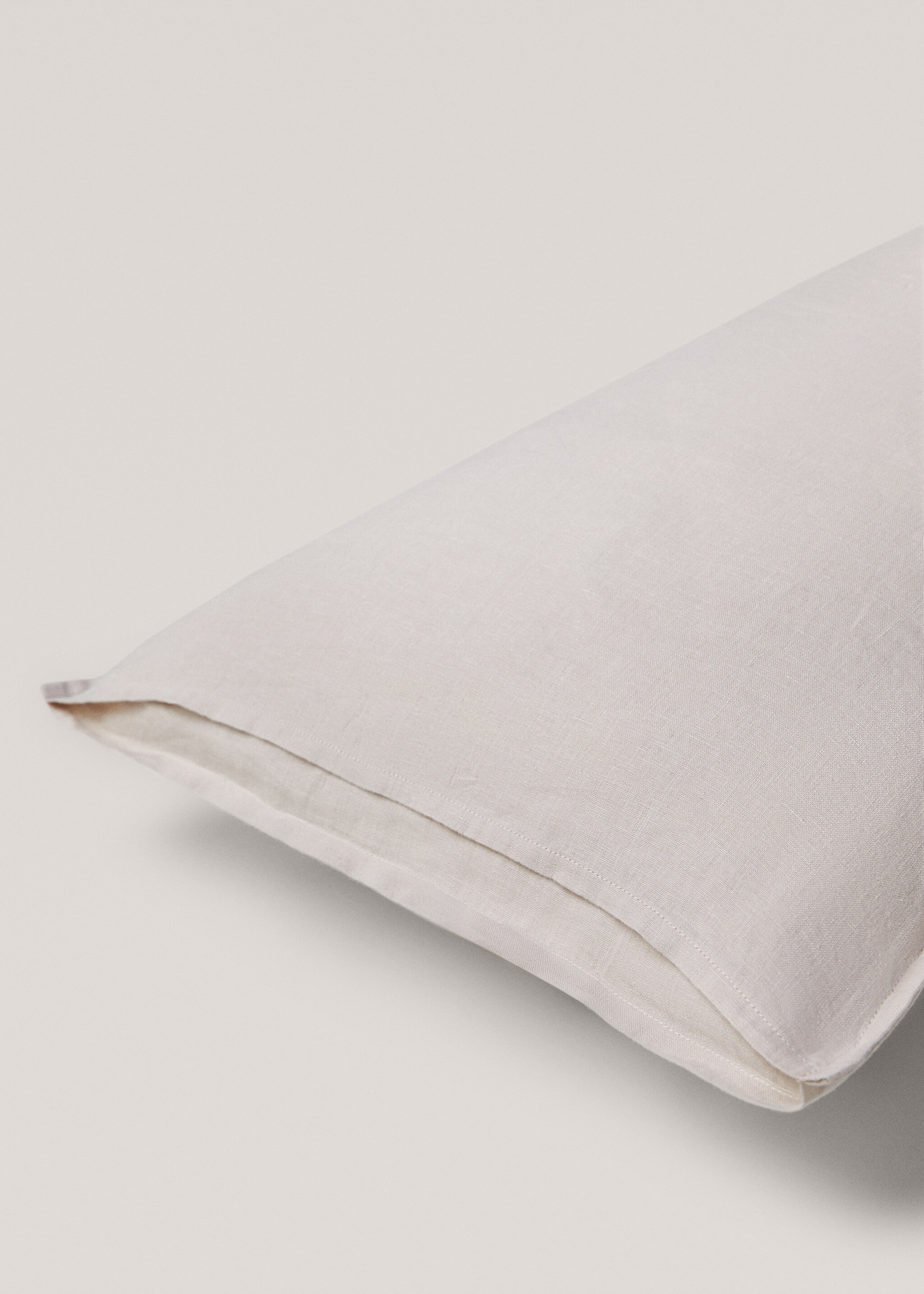 Leinen-Kissenbezug, 45 x 110 cm - Detail des Artikels 1, Beige. Ref: 67014062-00.