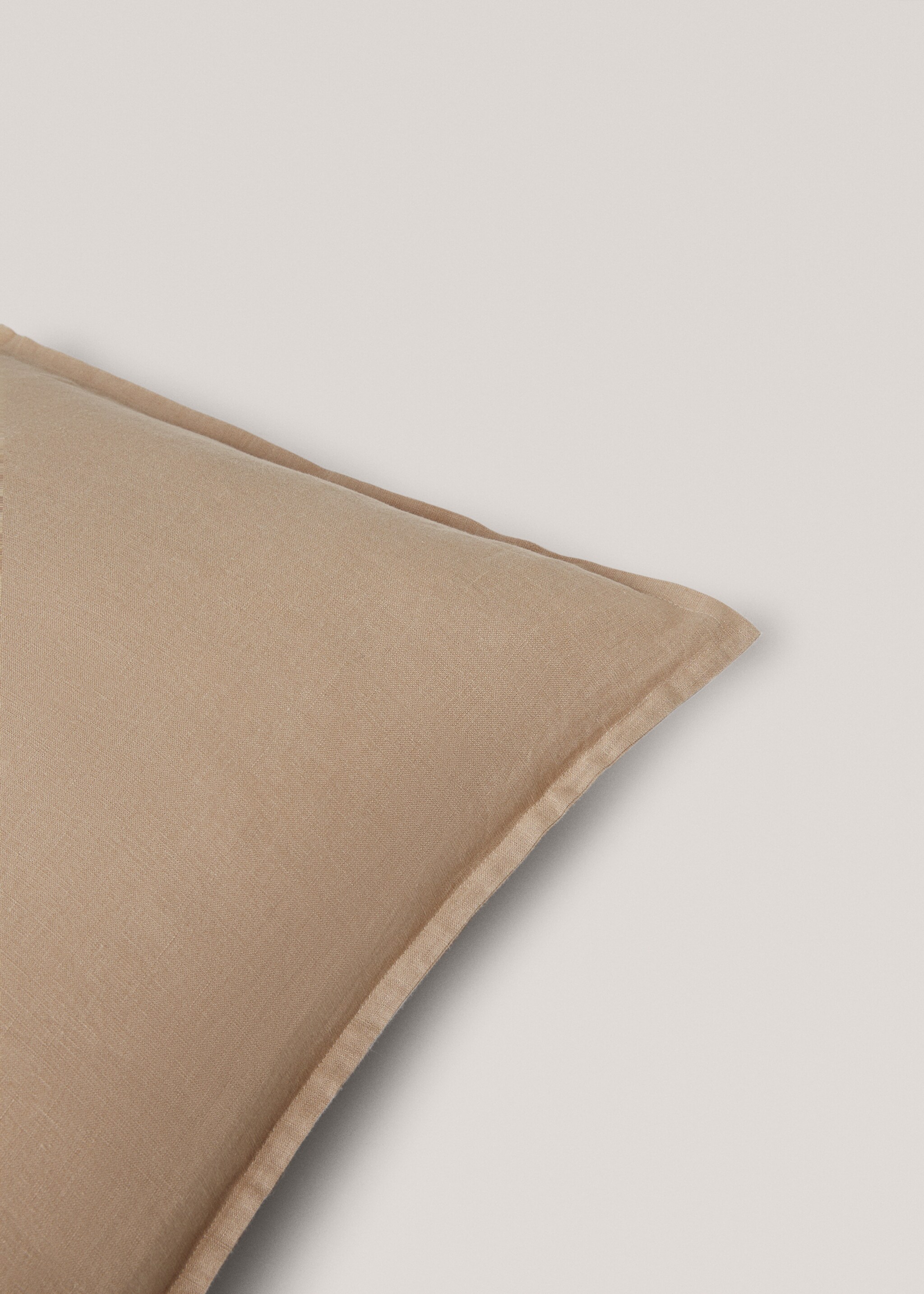 Leinen-Kissenbezug, 45 x 110 cm - Detail des Artikels 2, Mittelbraun. Ref: 67014062-00.