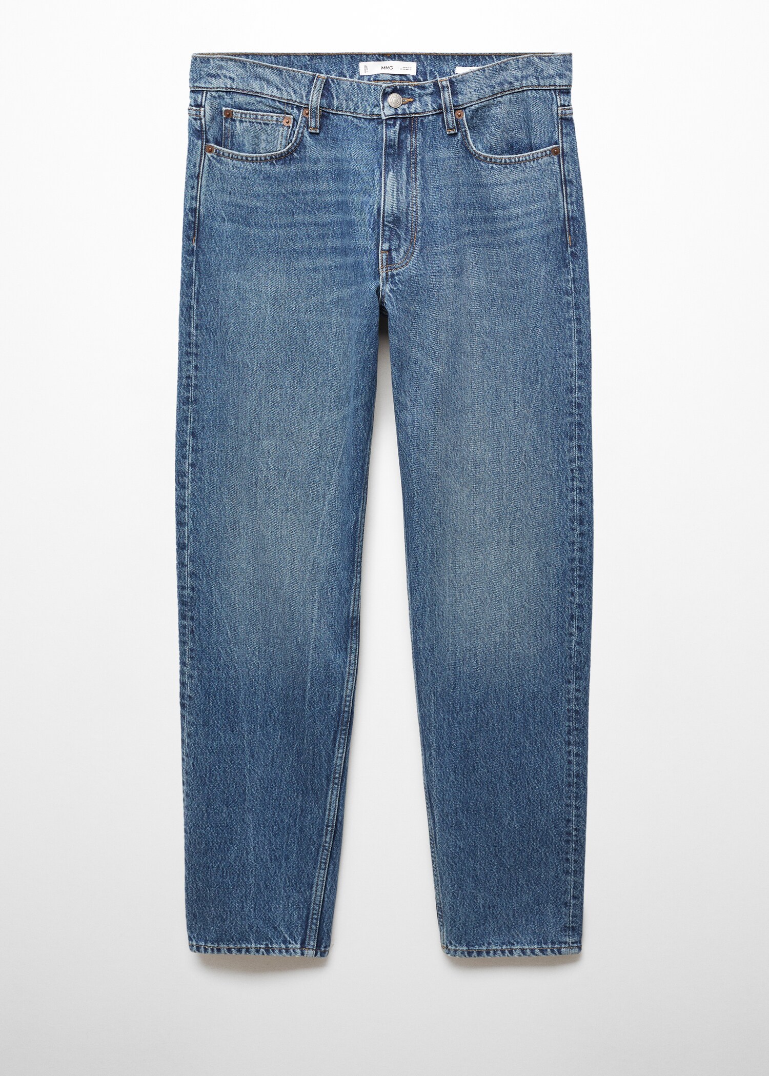 Jeans straight fit lavado medio - Artículo sin modelo