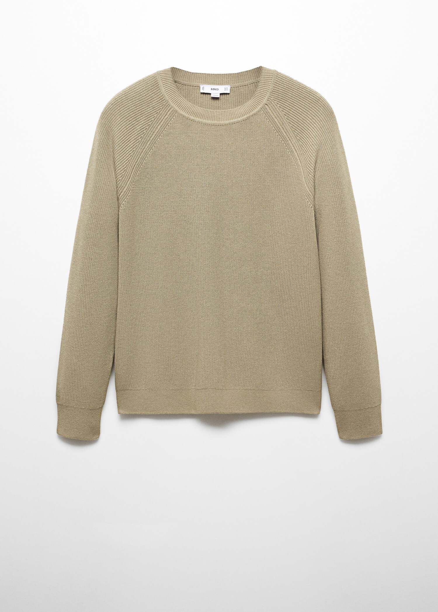 Ribbed round-neck sweater - Article without model