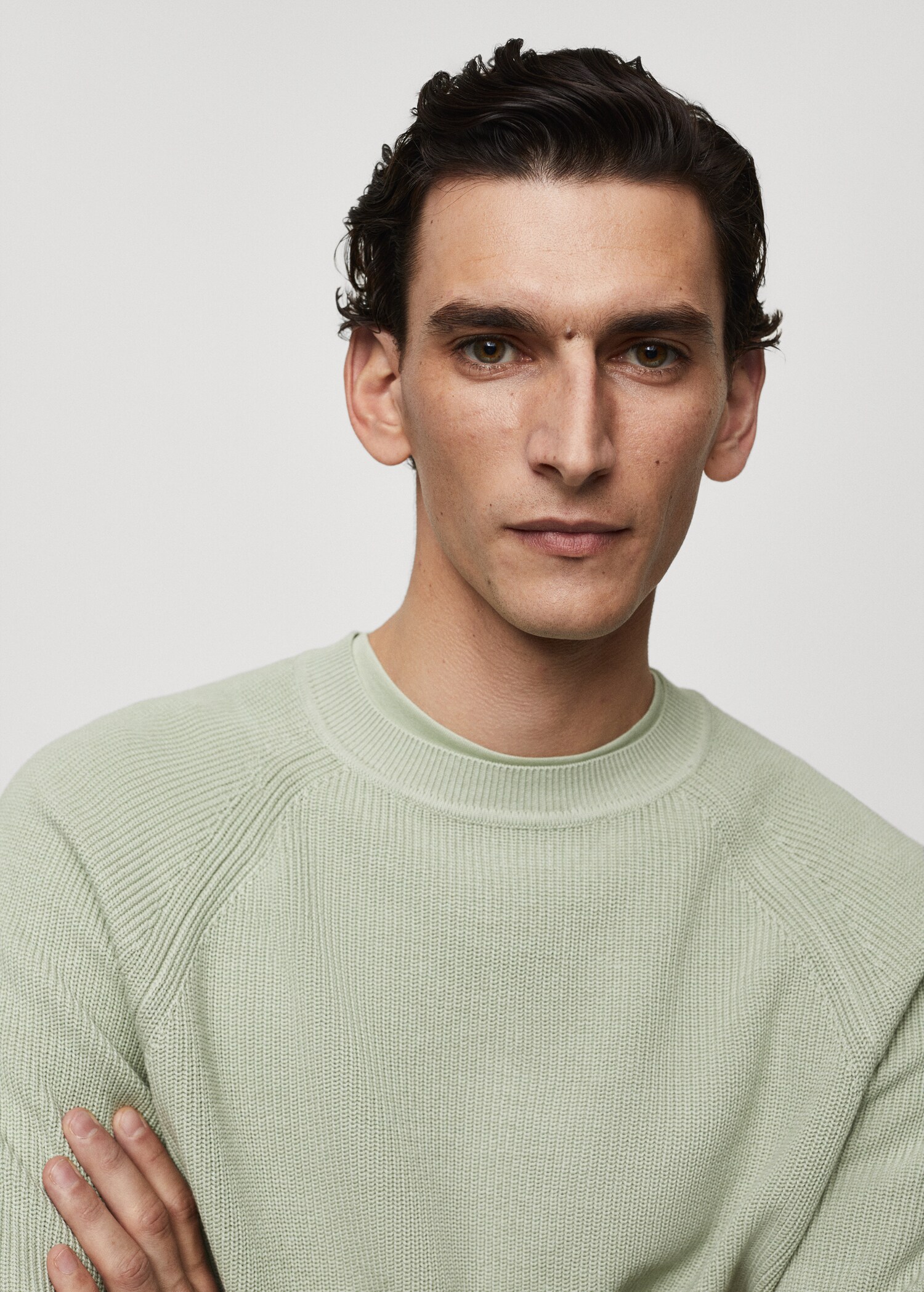 Ribbed round-neck sweater - Details of the article 1