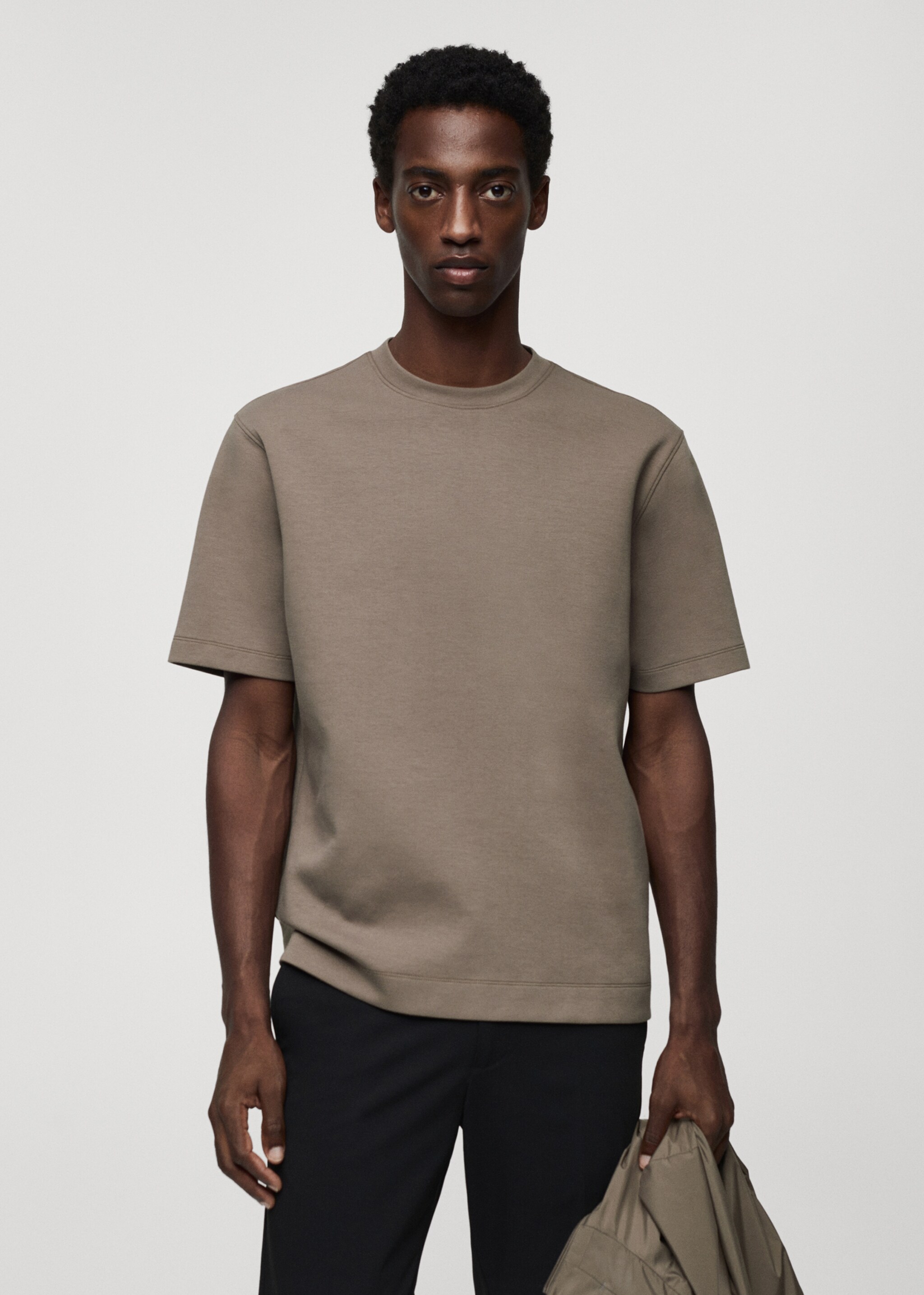 Thick cotton t-shirt - Medium plane, Medium Brown. Ref: 67014459-00.