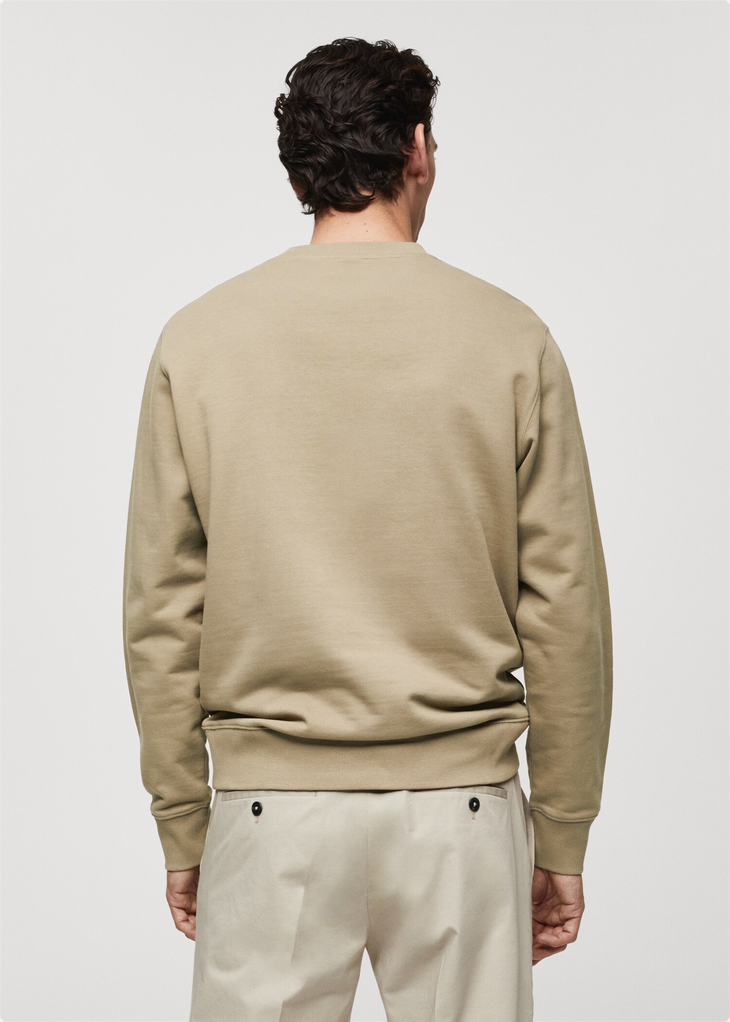 100% cotton basic sweatshirt - Reverse of the article