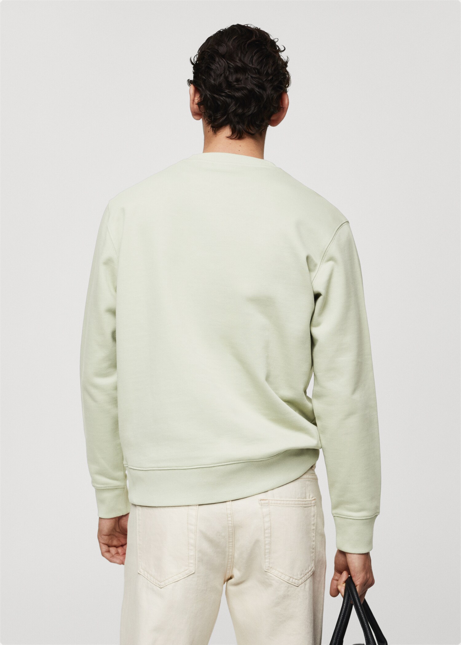100% cotton basic sweatshirt - Reverse of the article