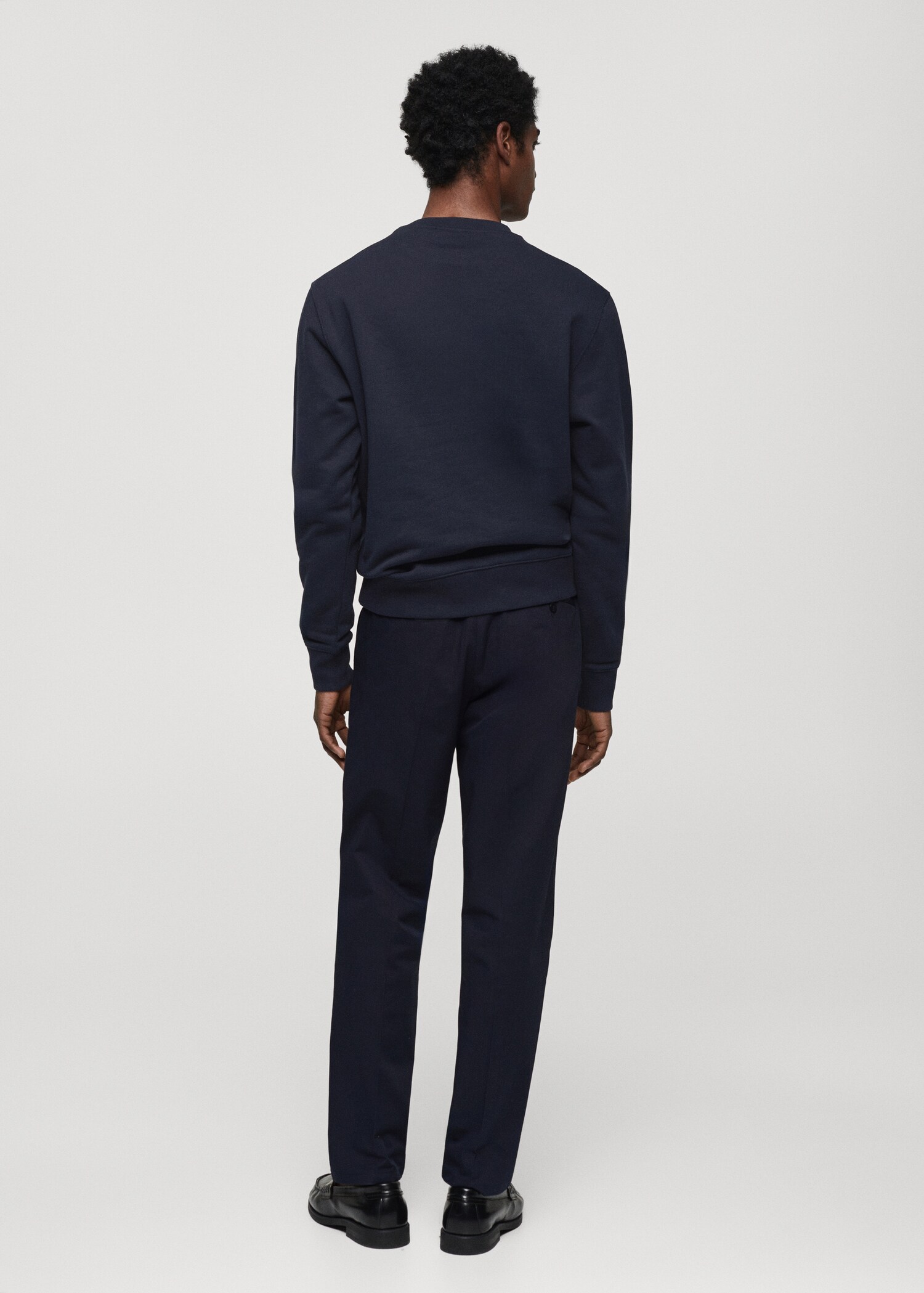 100% cotton basic sweatshirt - Reverse of the article