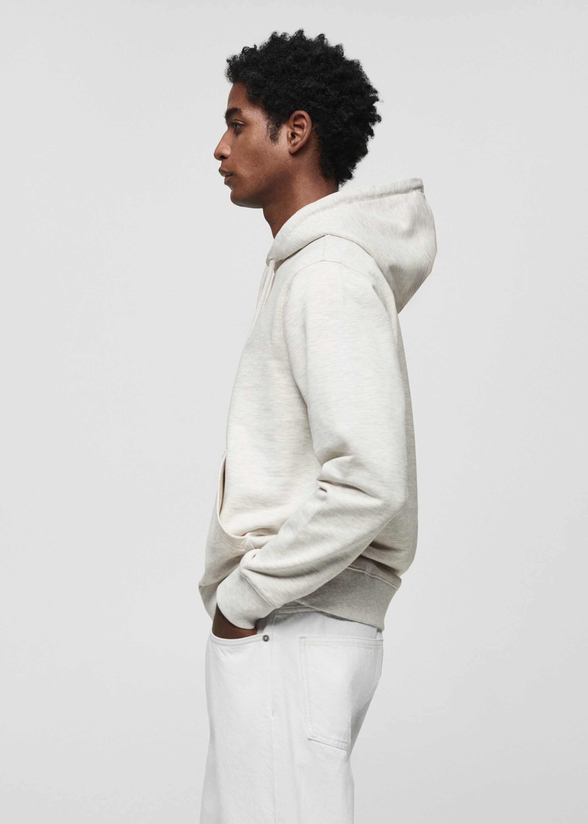 Lätt sweatshirt i bomull huva - Detaljer om artikeln 2