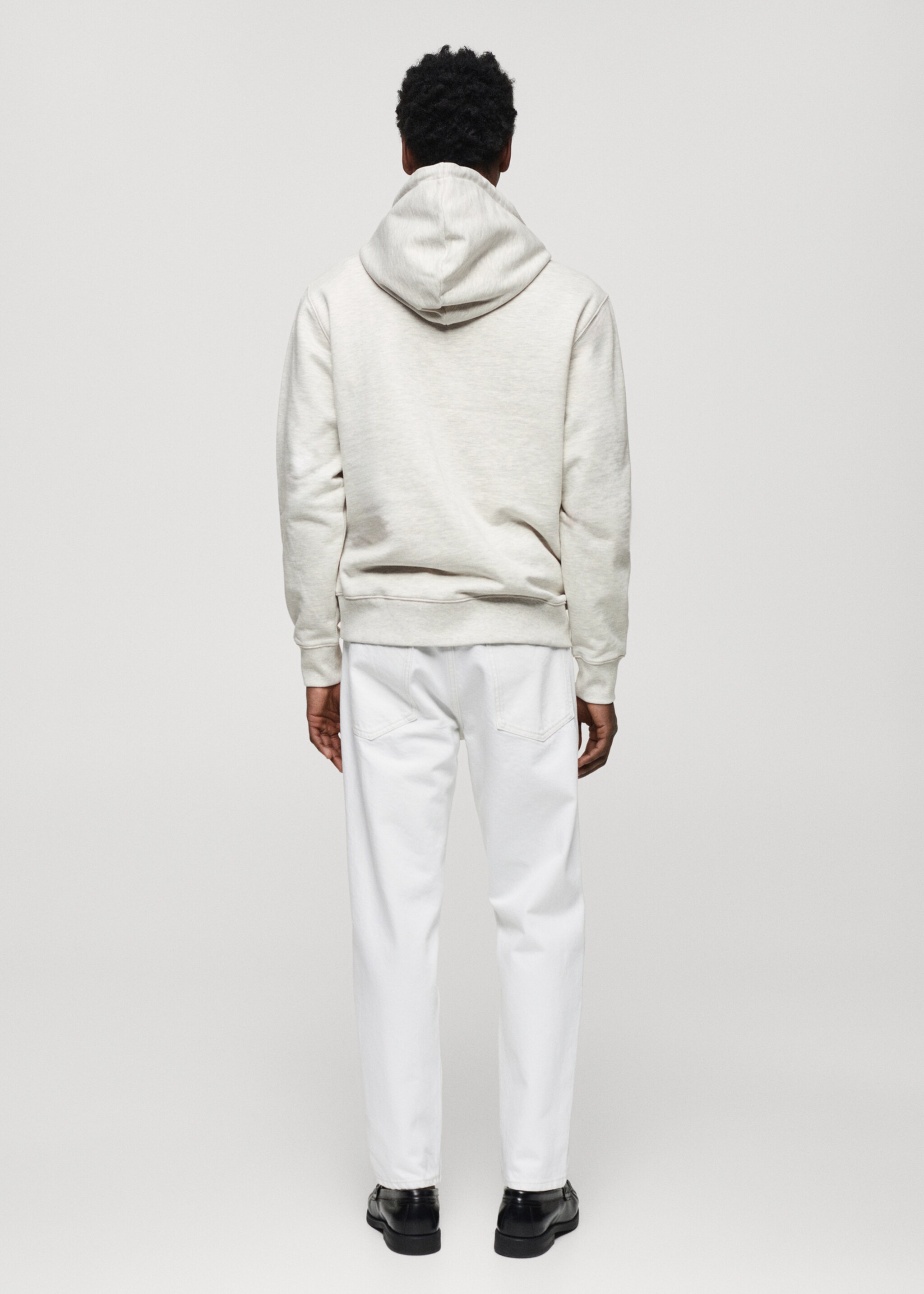 Lätt sweatshirt i bomull huva - Artikelns baksida