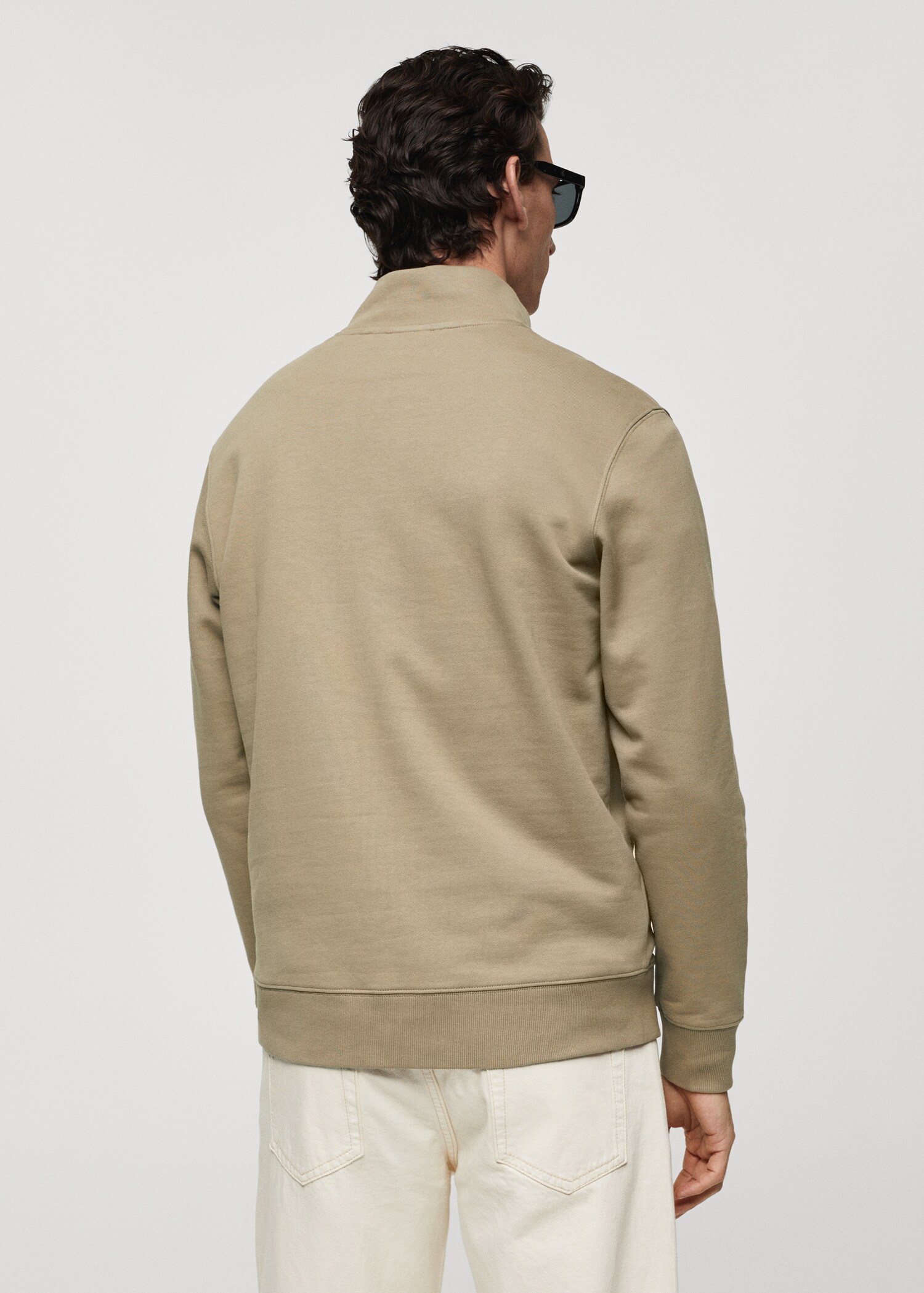 Zipper cotton sweater - Reverse of the article